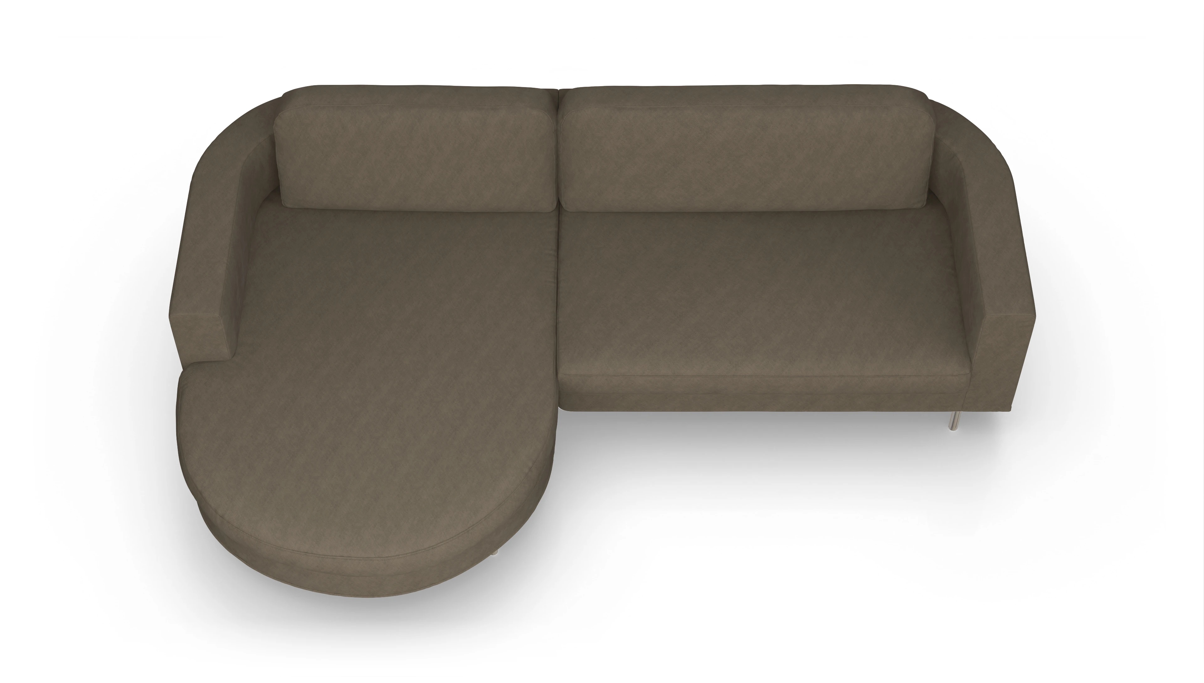 Ansicht des Produktes Girando Sofa mit Rec links in Stoff beige