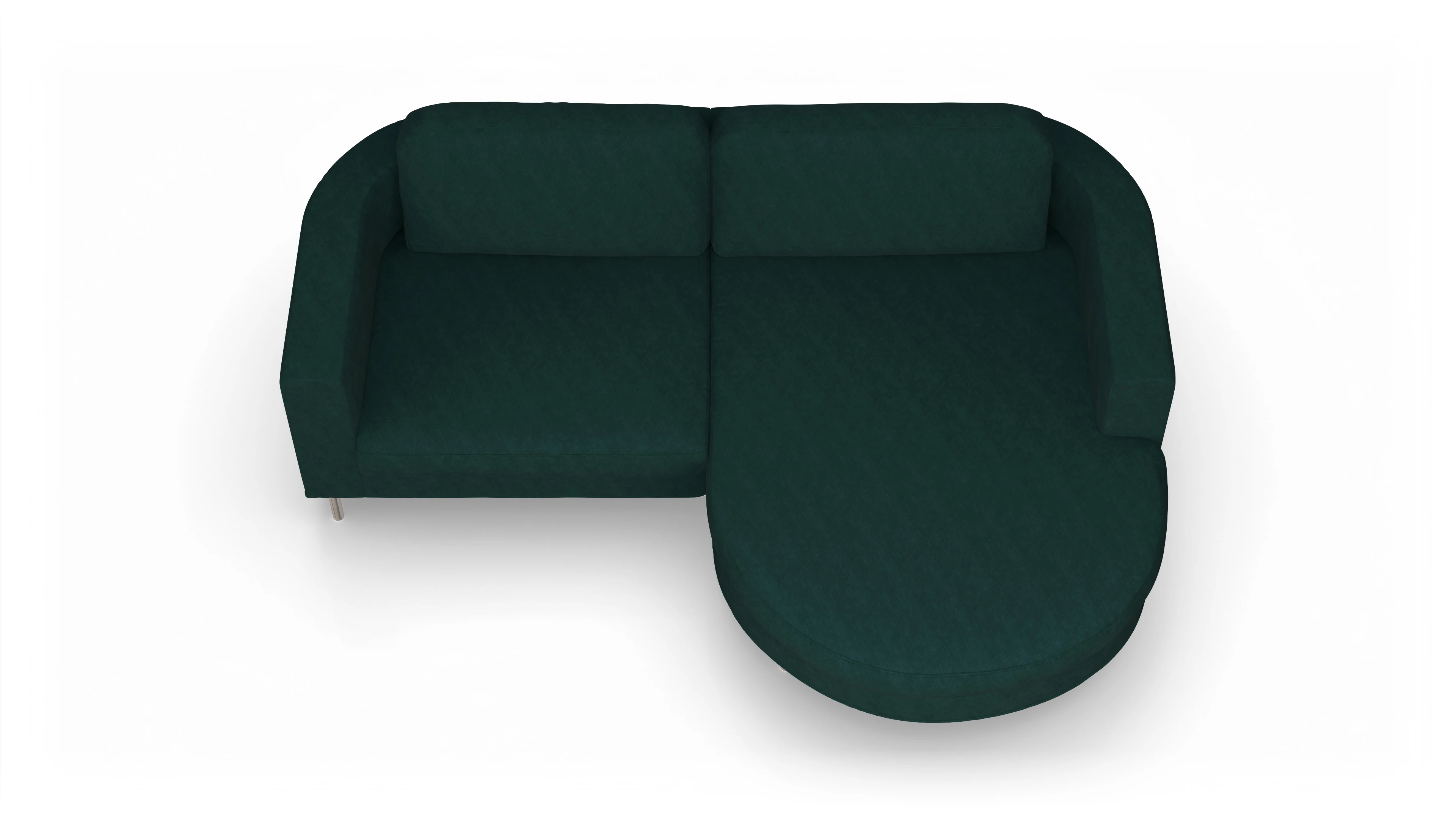 Ansicht des Produktes Girando Sofa mit Rec rechts in Stoff blau