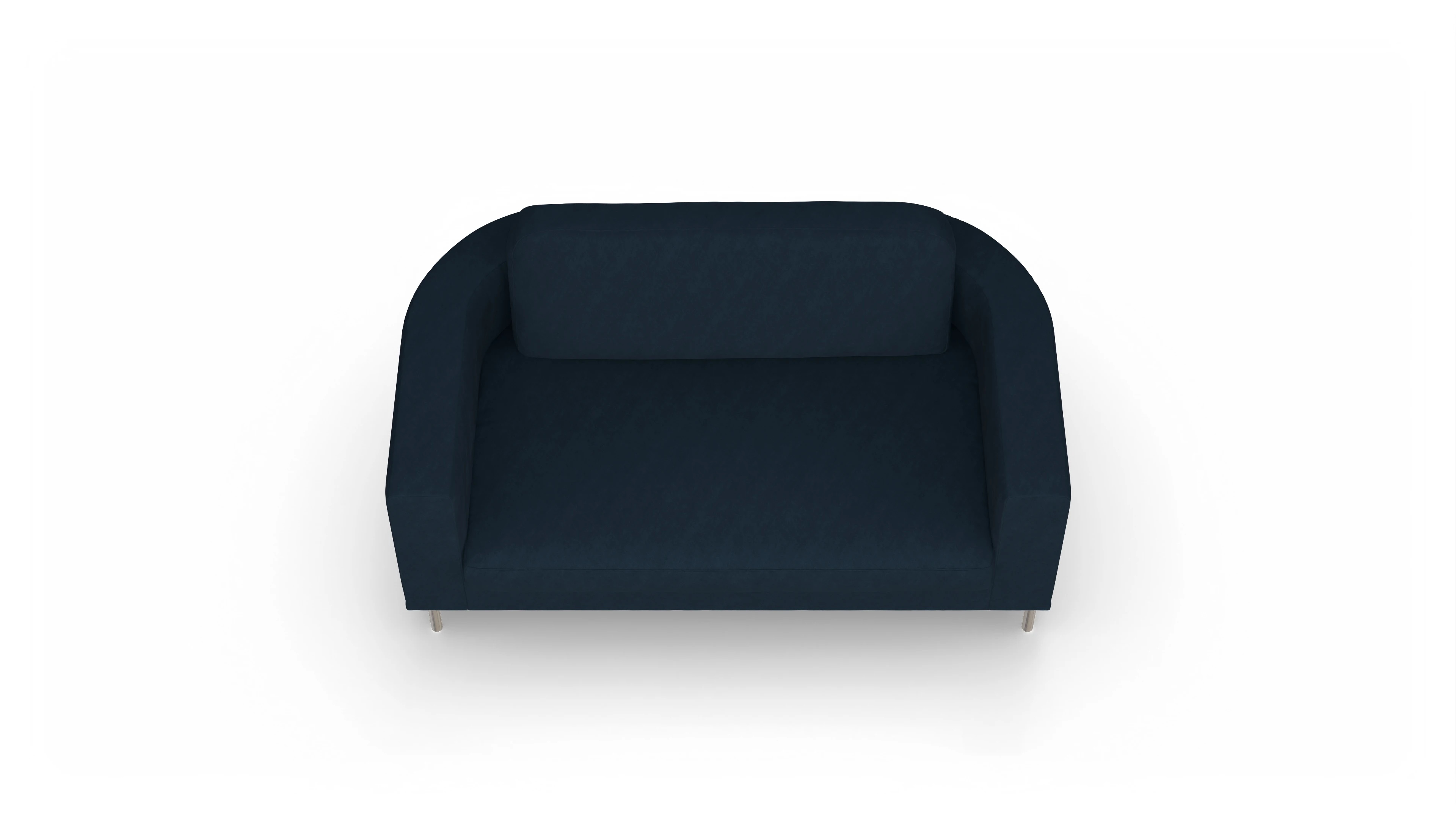 Designer-Stoffsofa Girando Ansicht des Produktes Girando 2-Sitzer in Stoff blau