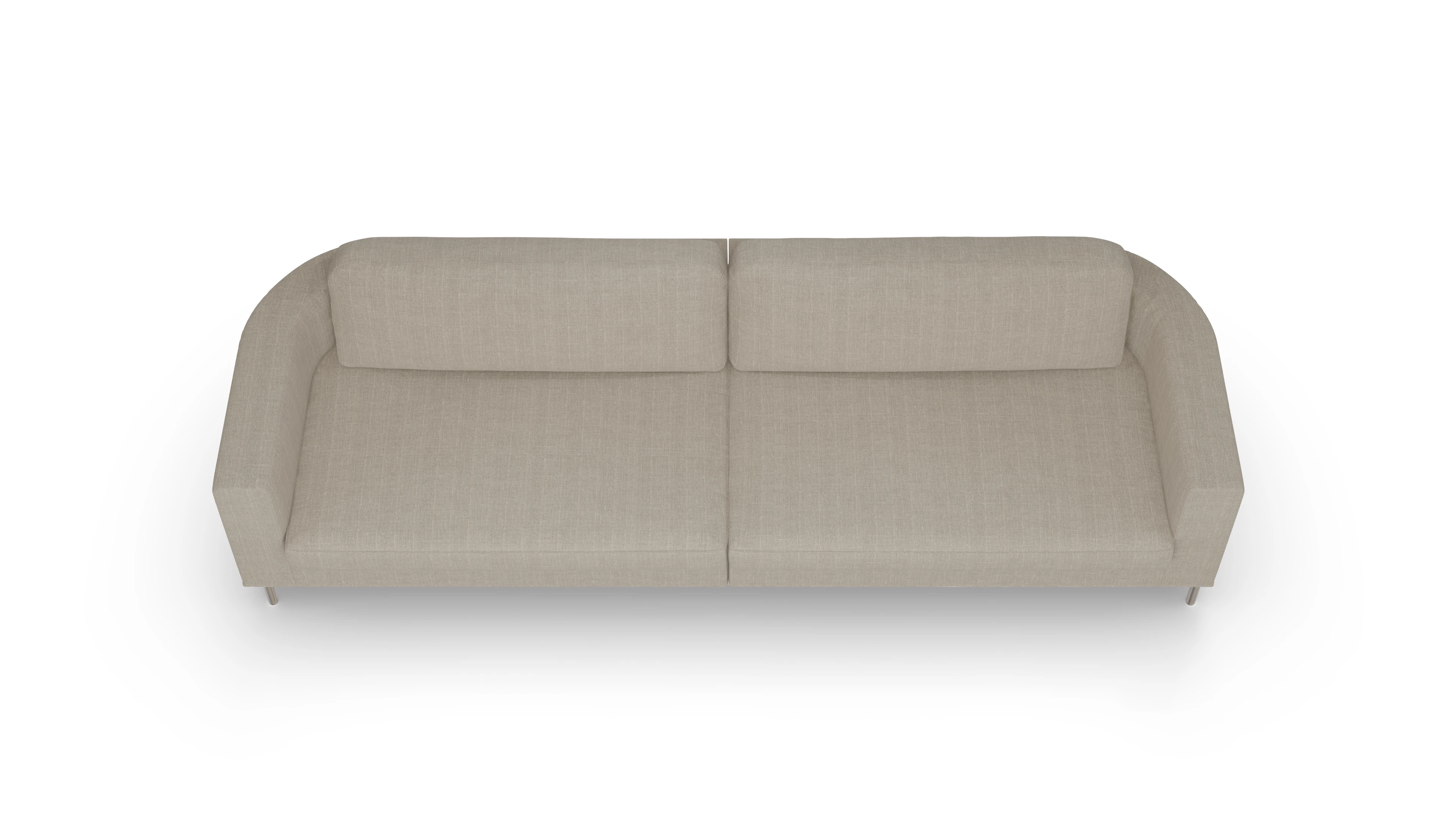 Designer-Stoffsofa Girando Ansicht des Produktes Girando 4-Sitzer in Stoff beige