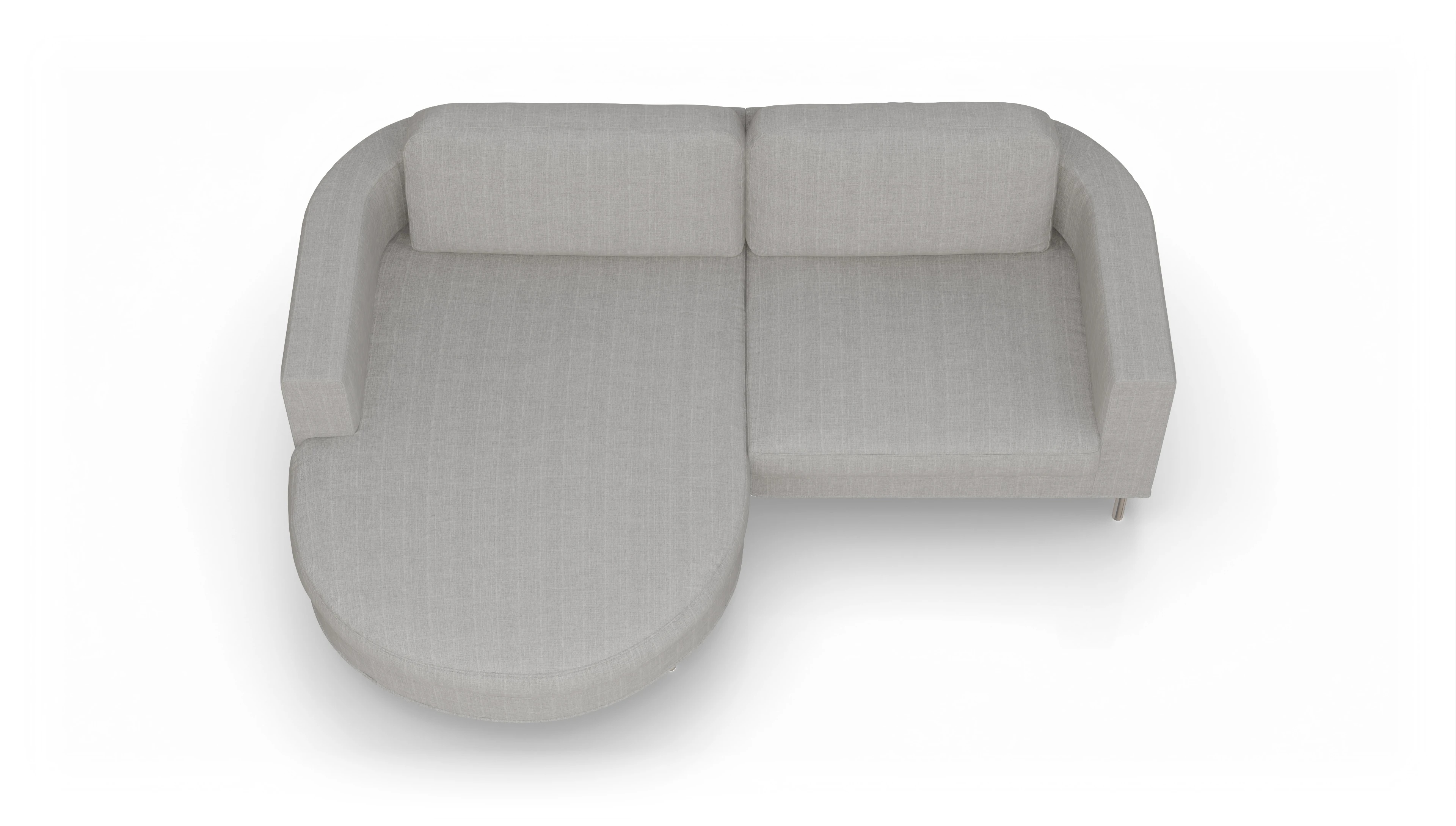 Ansicht des Produktes Girando Sofa mit Rec links in Stoff beige