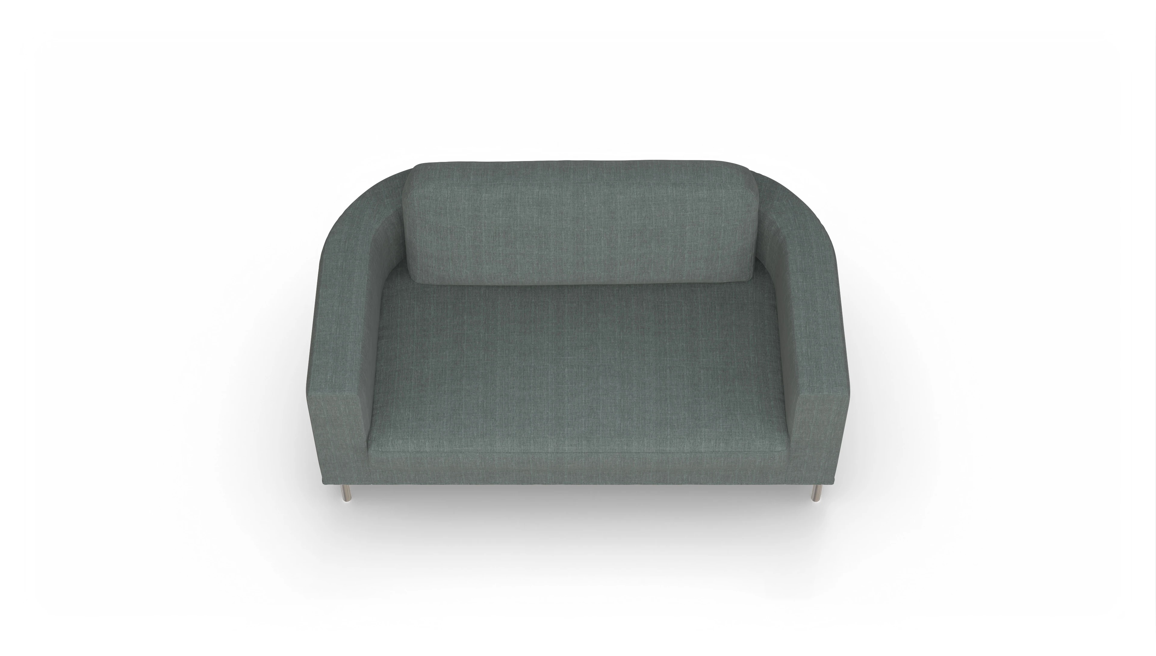 Designer-Stoffsofa Girando Ansicht des Produktes Girando 2-Sitzer in Stoff grau