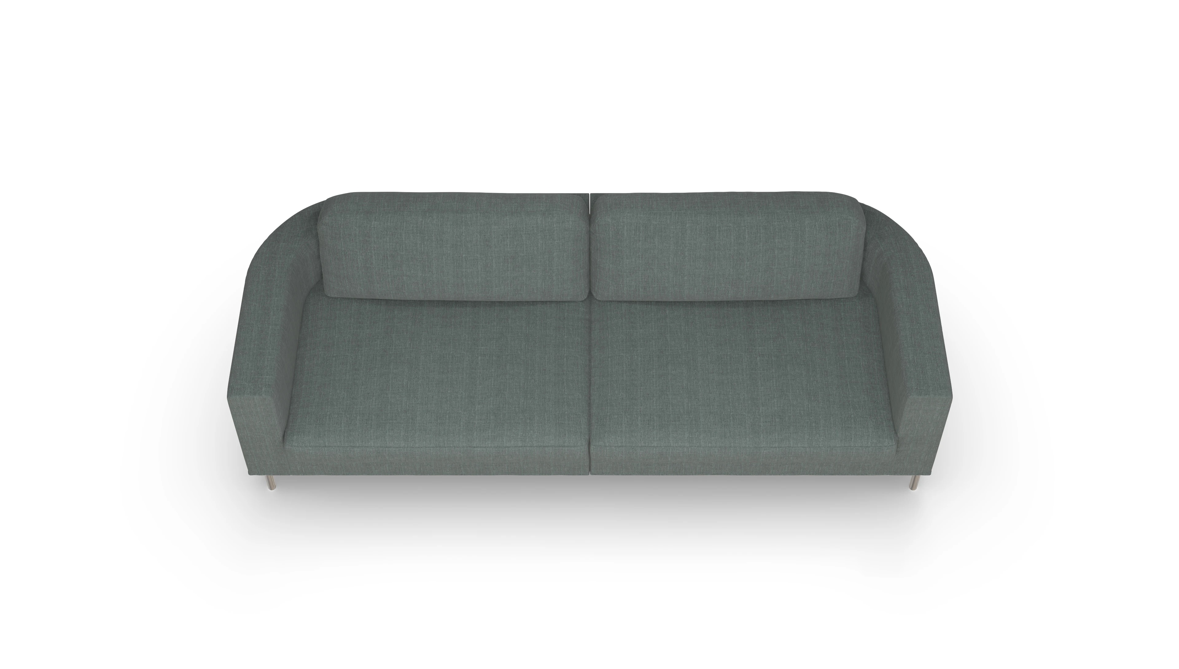 Designer-Stoffsofa Girando Ansicht des Produktes Girando 3,5-Sitzer in Stoff grau
