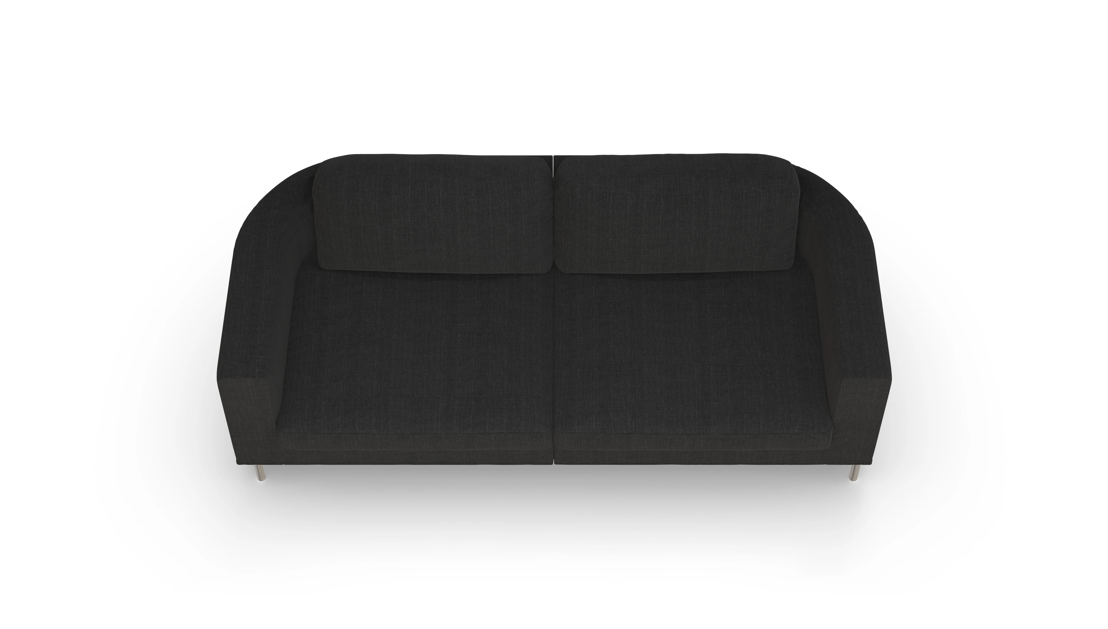 Designer-Stoffsofa Girando Ansicht des Produktes Girando 3-Sitzer in Stoff schwarz
