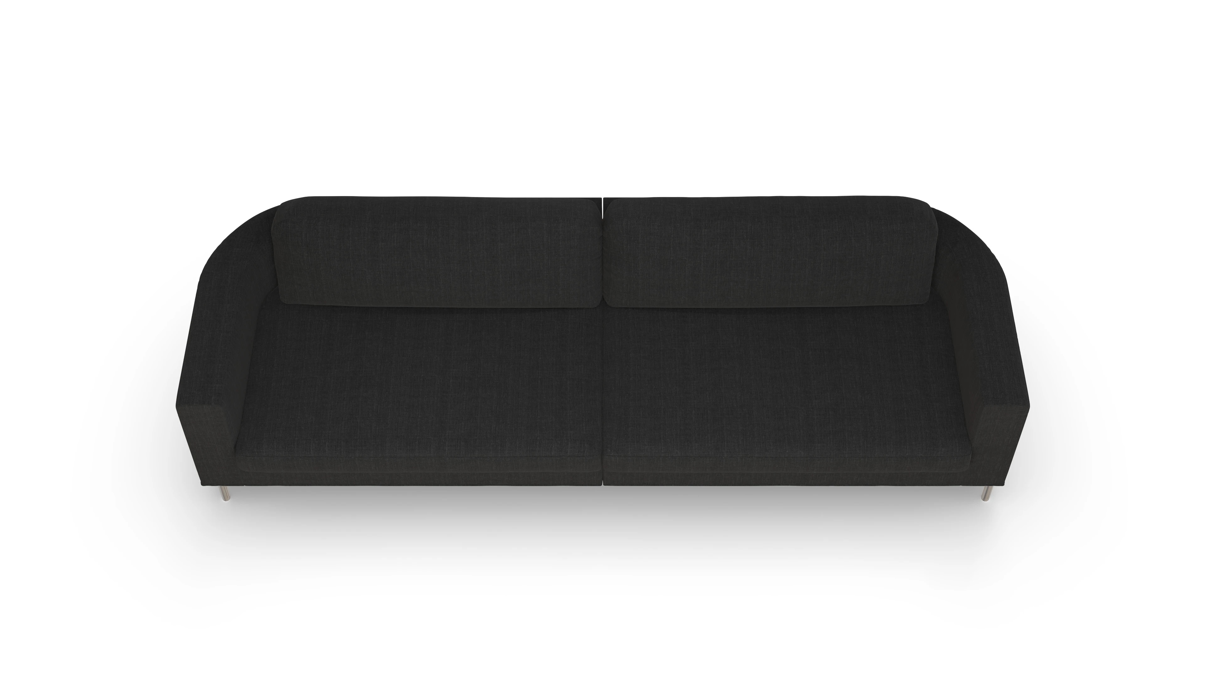 Designer-Stoffsofa Girando Ansicht des Produktes Girando 4-Sitzer in Stoff schwarz