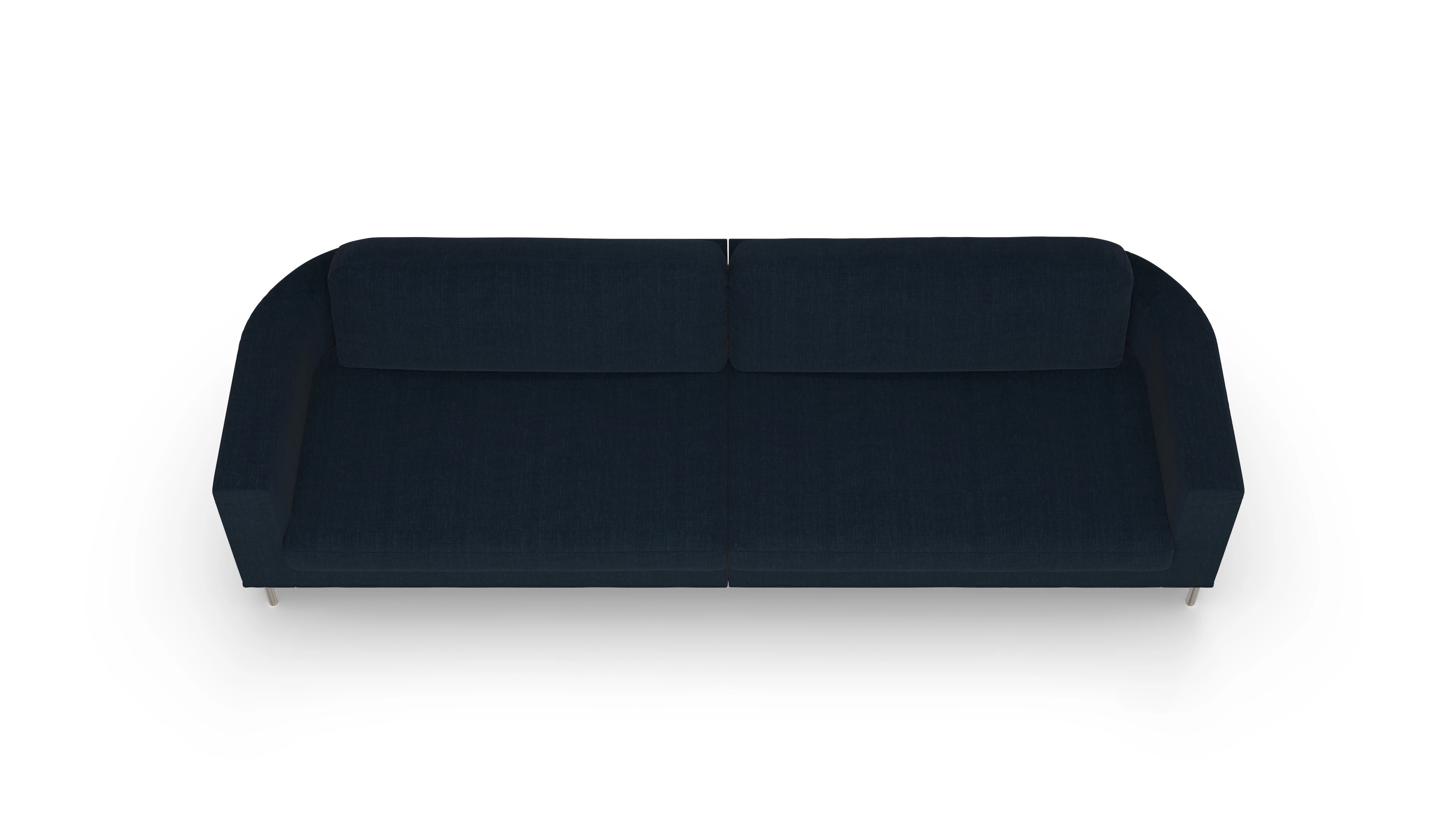 Designer-Stoffsofa Girando Ansicht des Produktes Girando 4-Sitzer in Stoff blau