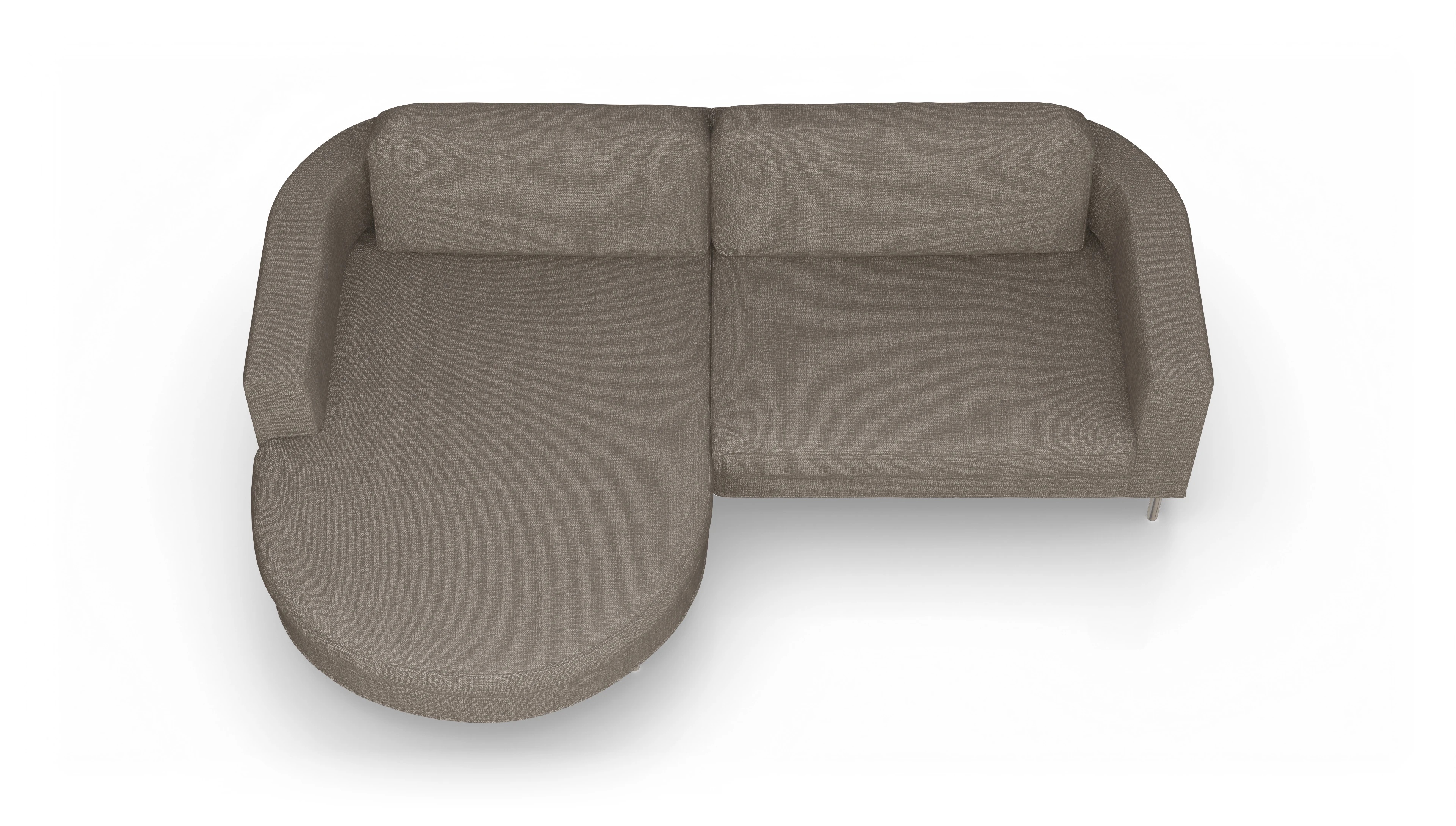 Ansicht des Produktes Girando Sofa mit Rec links in Stoff beige