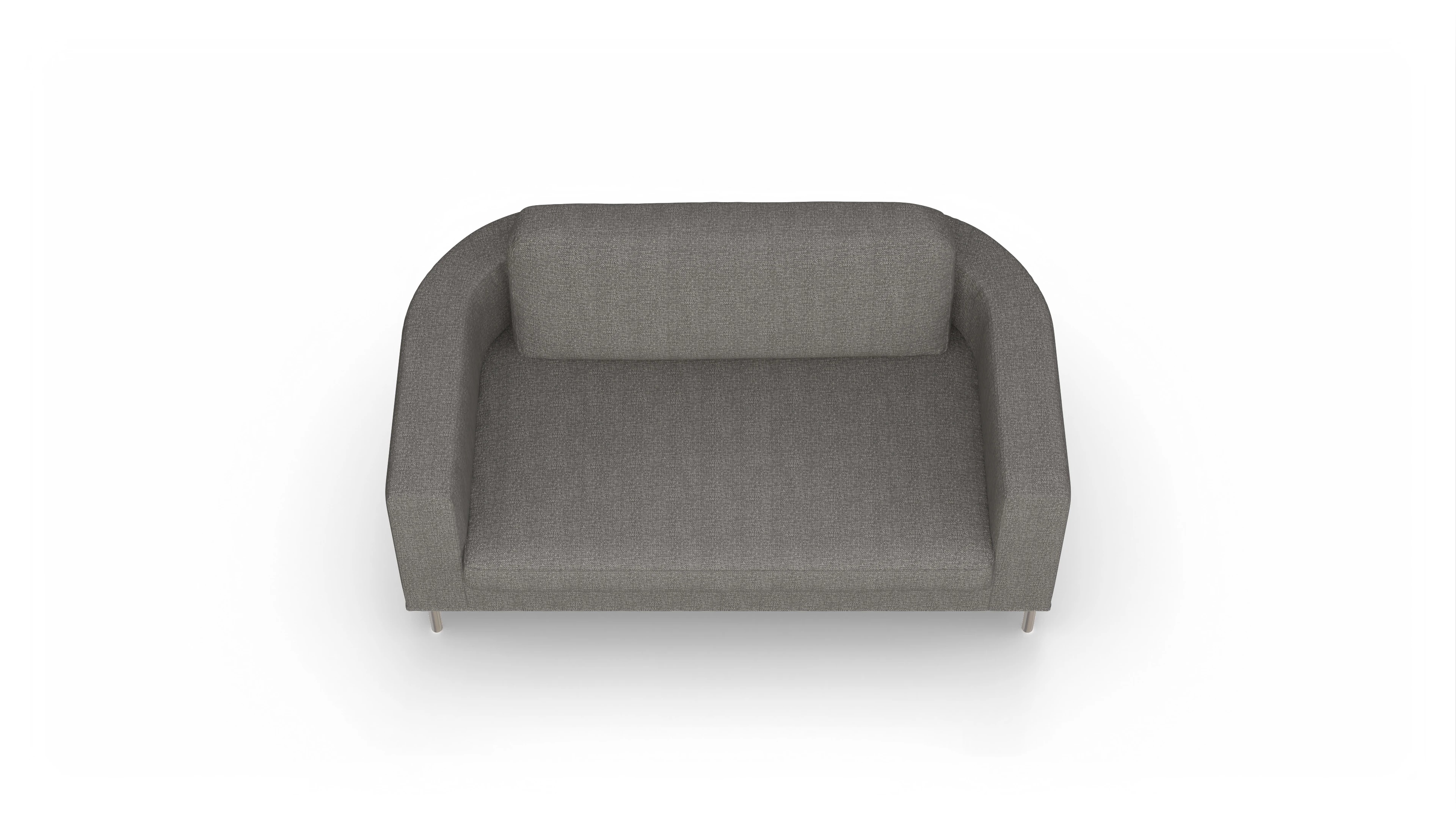 Designer-Stoffsofa Girando Ansicht des Produktes Girando 2-Sitzer in Stoff grau