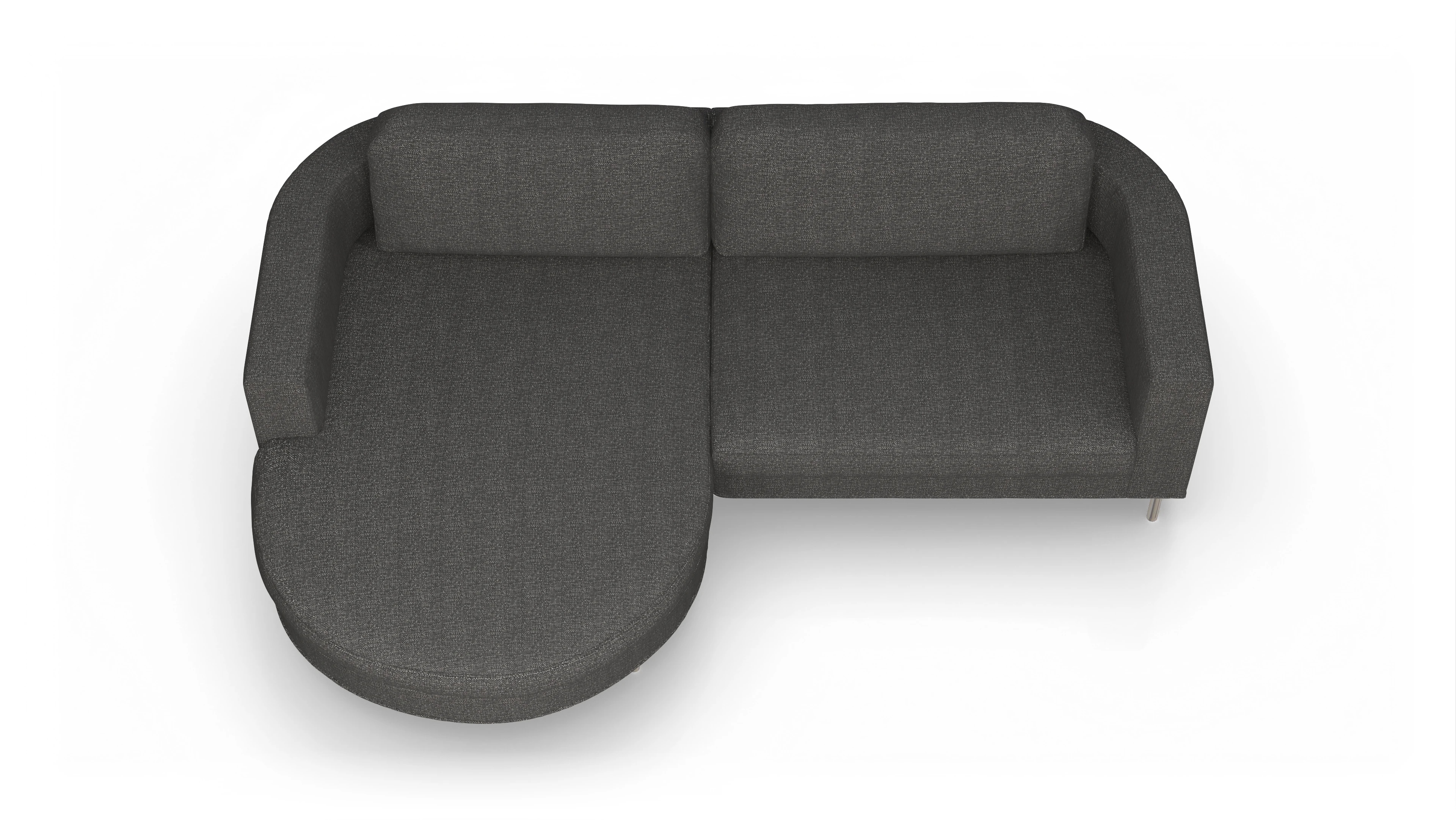 Ansicht des Produktes Girando Sofa mit Rec links in Stoff grau