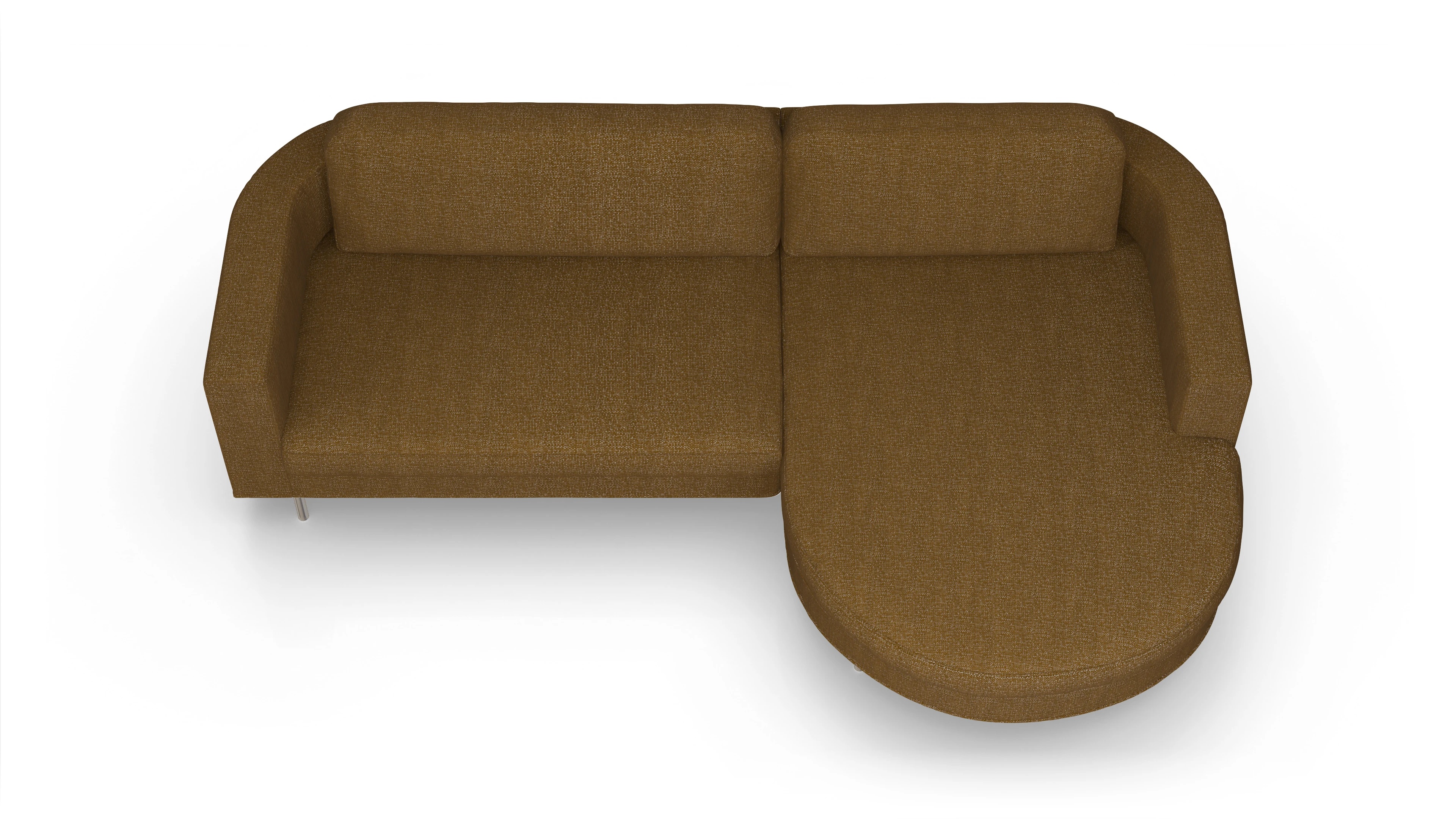 Ansicht des Produktes Girando Sofa mit Rec rechts in Stoff orange