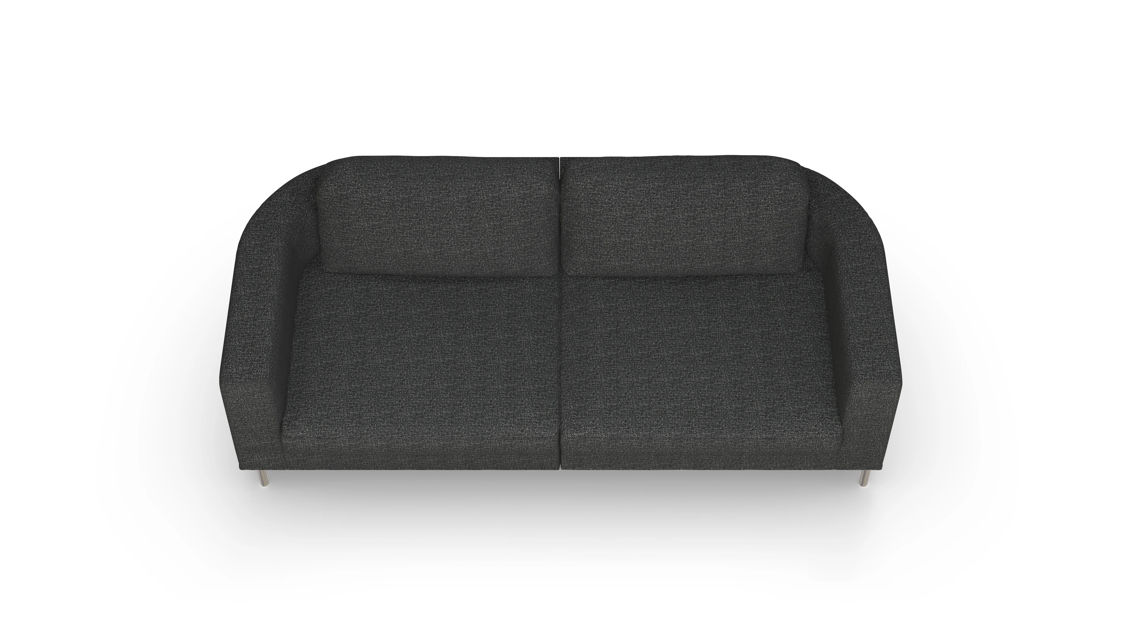 Designer-Stoffsofa Girando Ansicht des Produktes Girando 3-Sitzer in Stoff grau