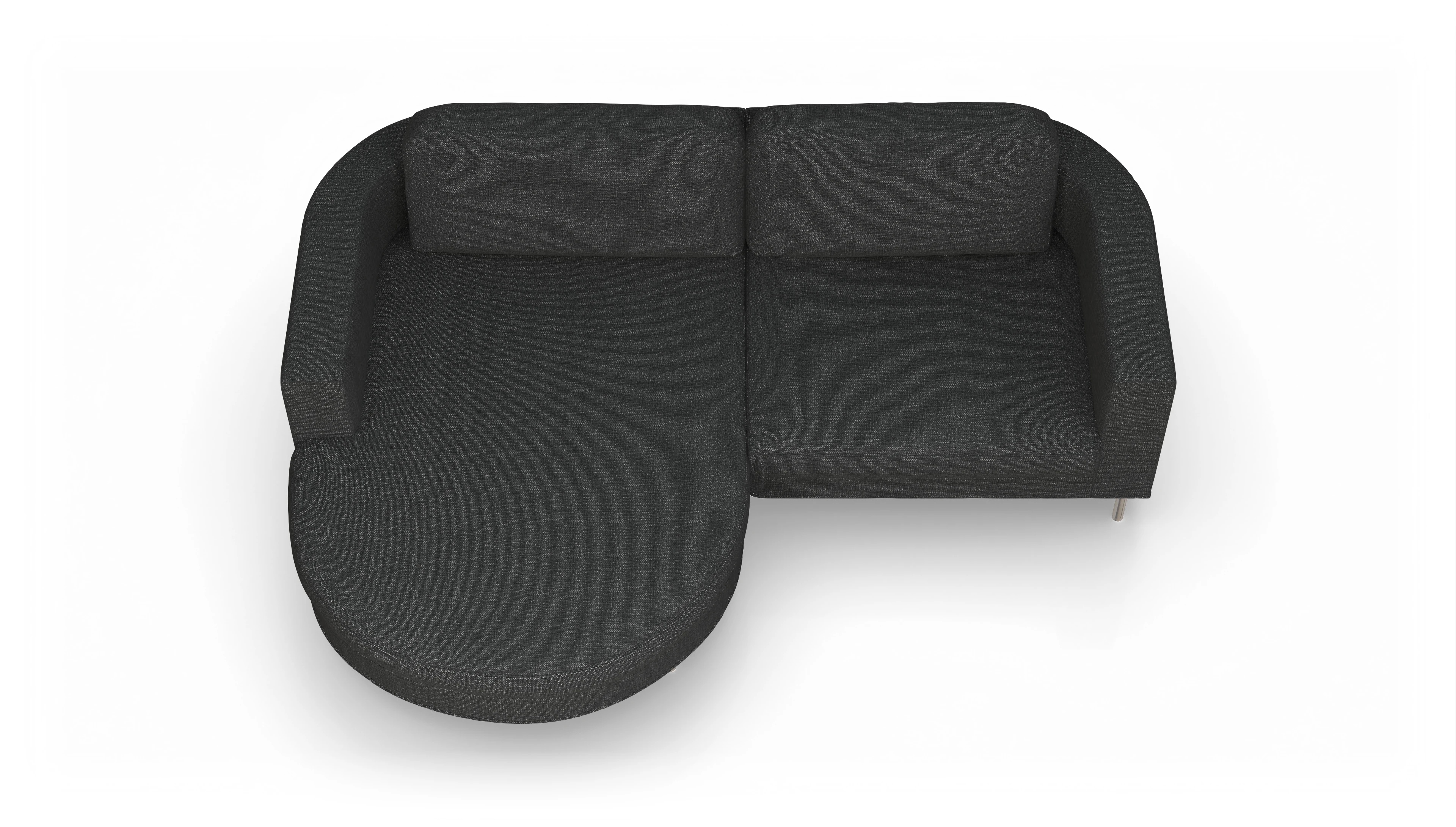 Ansicht des Produktes Girando Sofa mit Rec links in Stoff grau