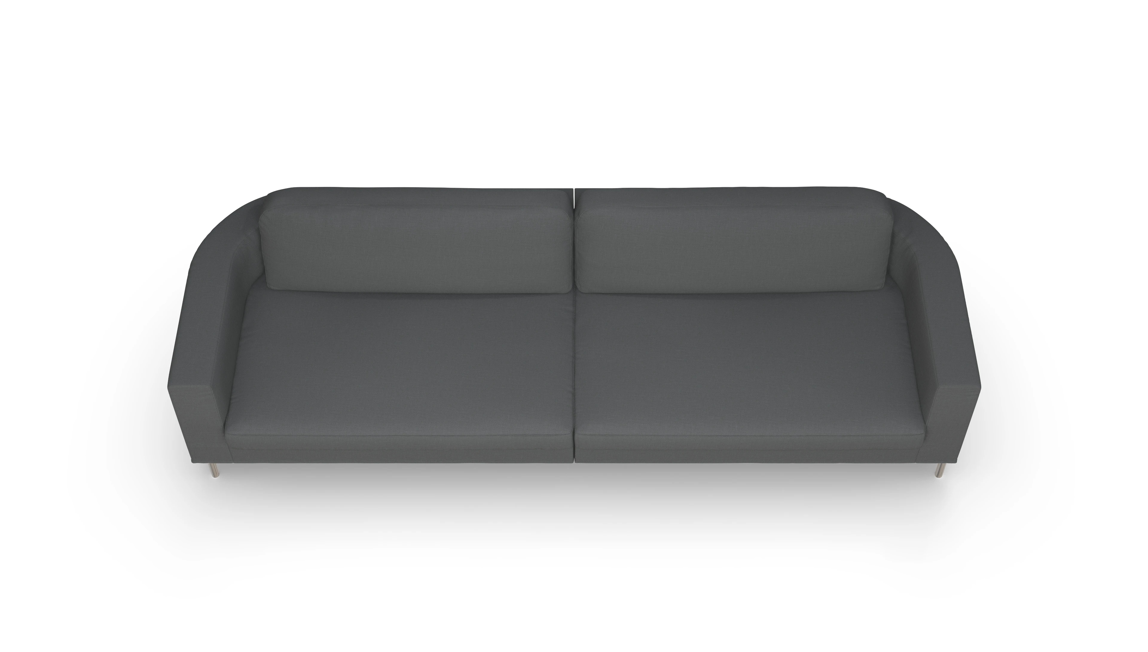 Designer-Stoffsofa Girando Ansicht des Produktes Girando 4-Sitzer in Stoff grau