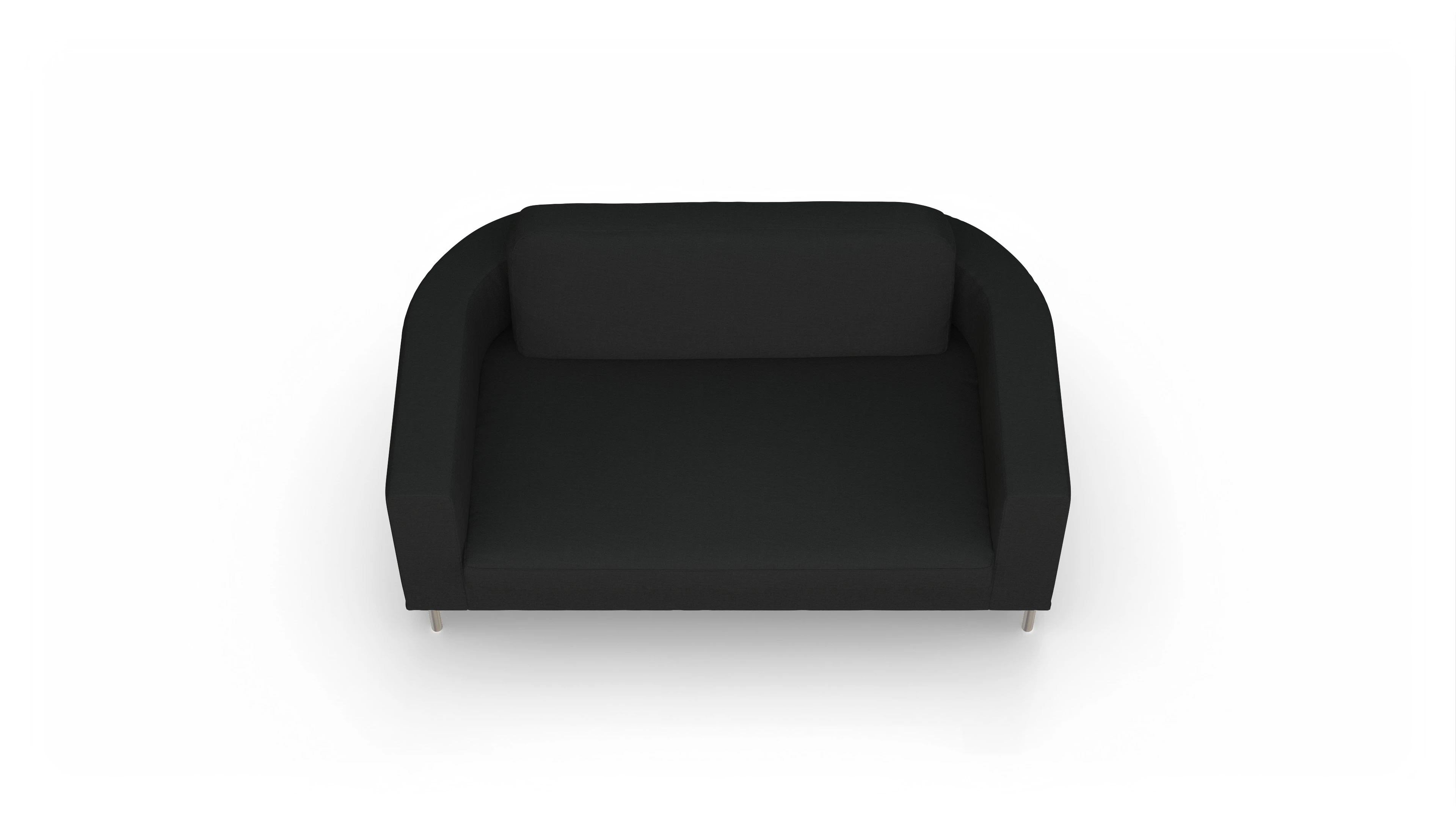 Designer-Stoffsofa Girando Ansicht des Produktes Girando 2-Sitzer in Stoff schwarz