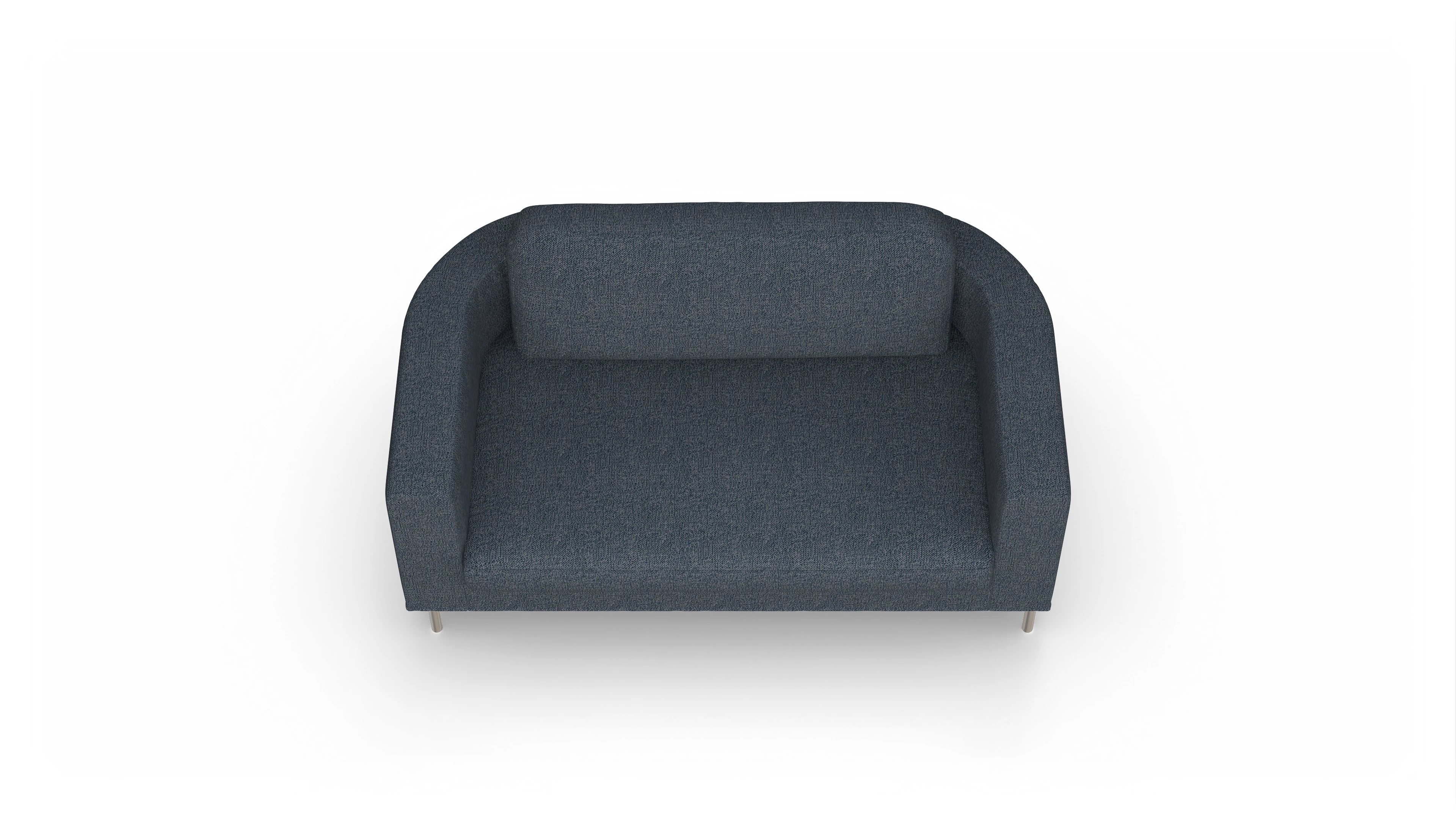 Designer-Stoffsofa Girando Ansicht des Produktes Girando 2-Sitzer in Stoff blau