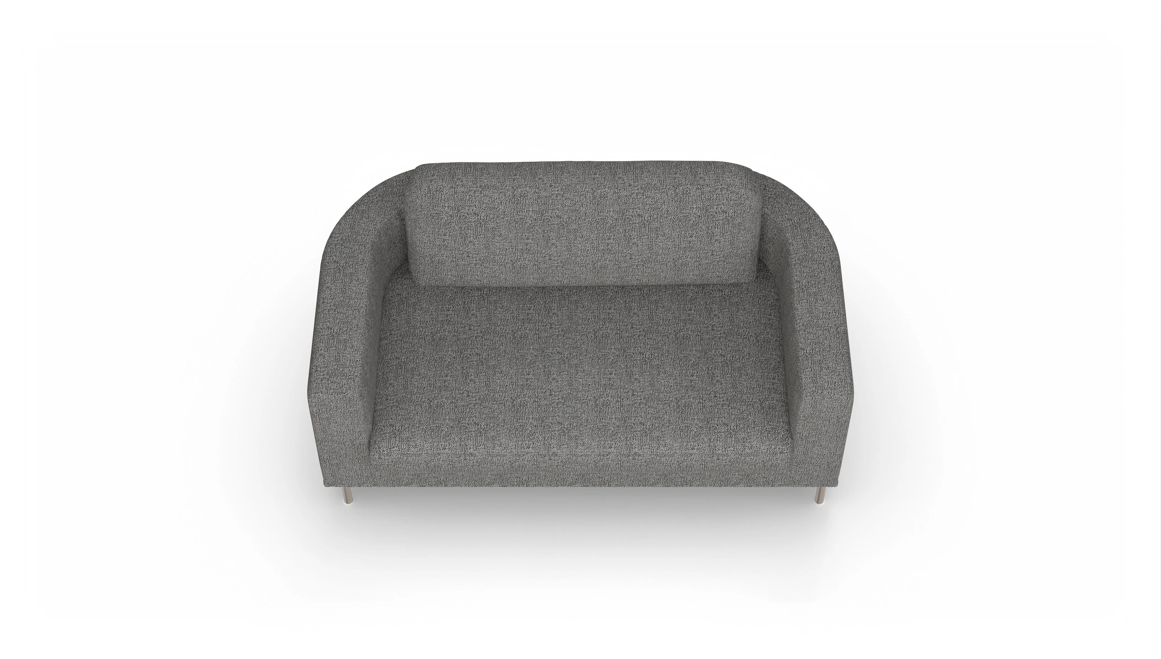 Designer-Stoffsofa Girando Ansicht des Produktes Girando 2-Sitzer in Stoff grau