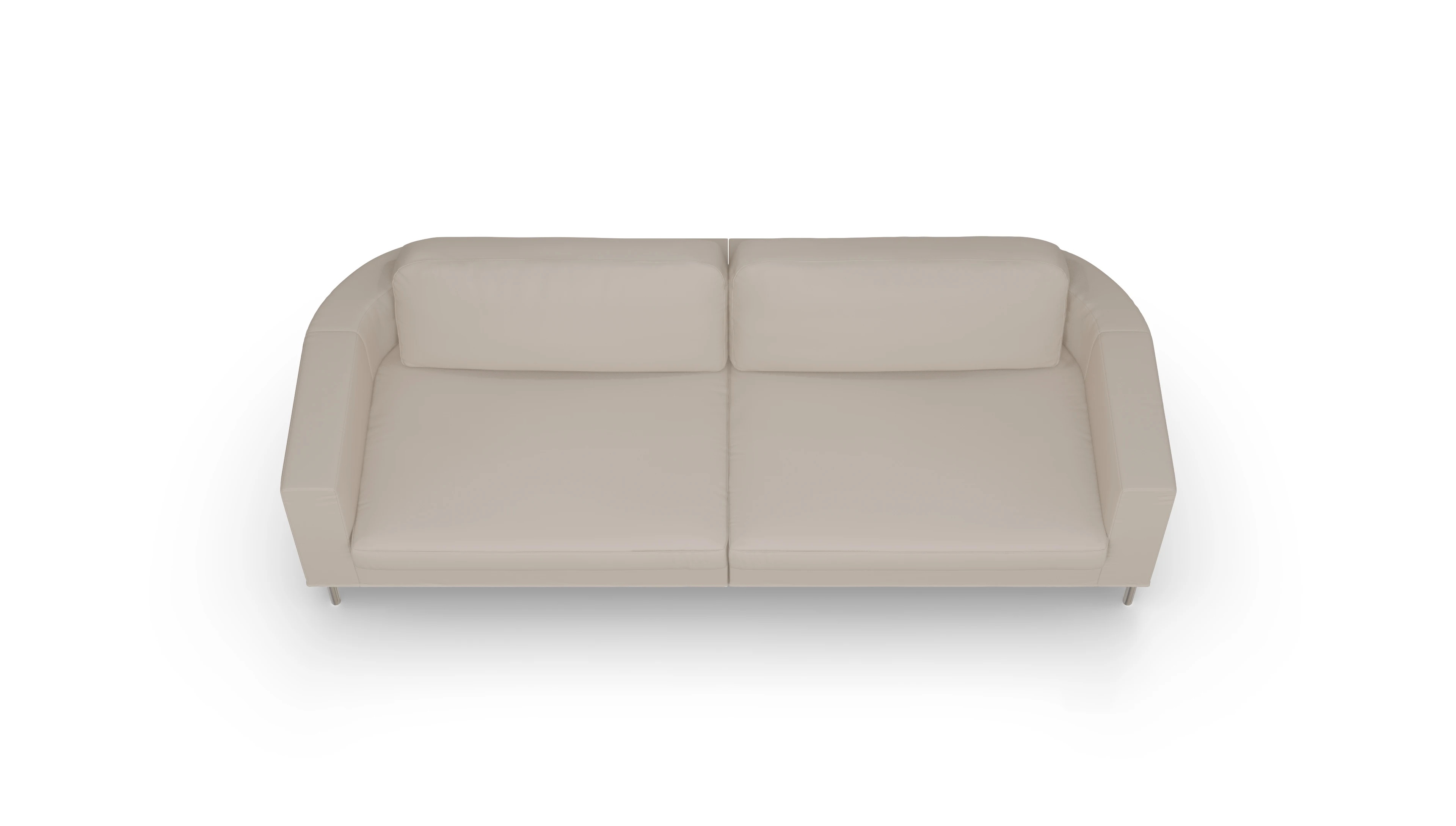 Designer-Ledersofa Girando Ansicht des Produktes Girando 3,5-Sitzer in Leder weiß