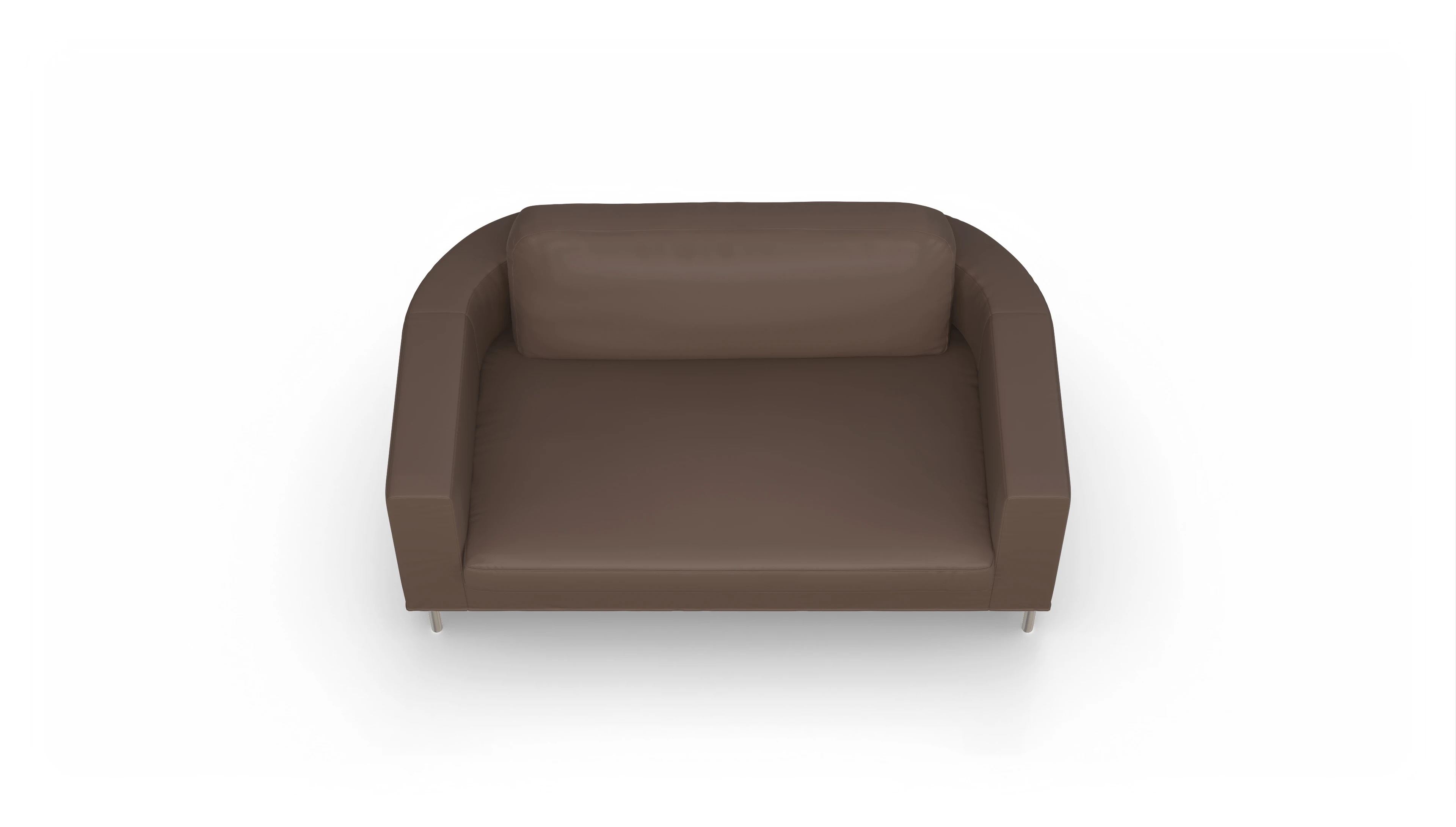 Designer-Ledersofa Girando Ansicht des Produktes Girando 2-Sitzer in Leder braun