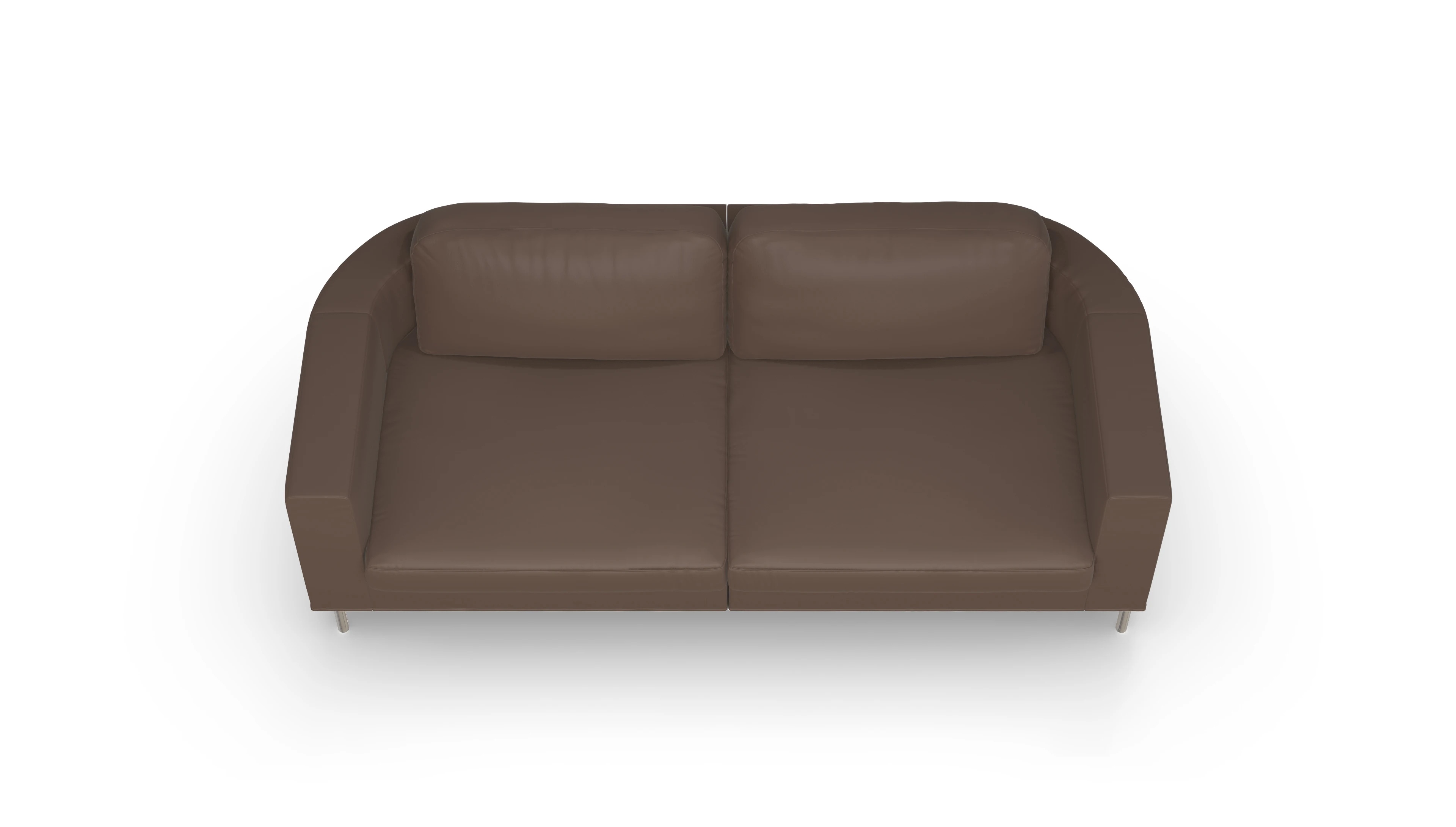 Designer-Ledersofa Girando Ansicht des Produktes Girando 3-Sitzer in Leder braun