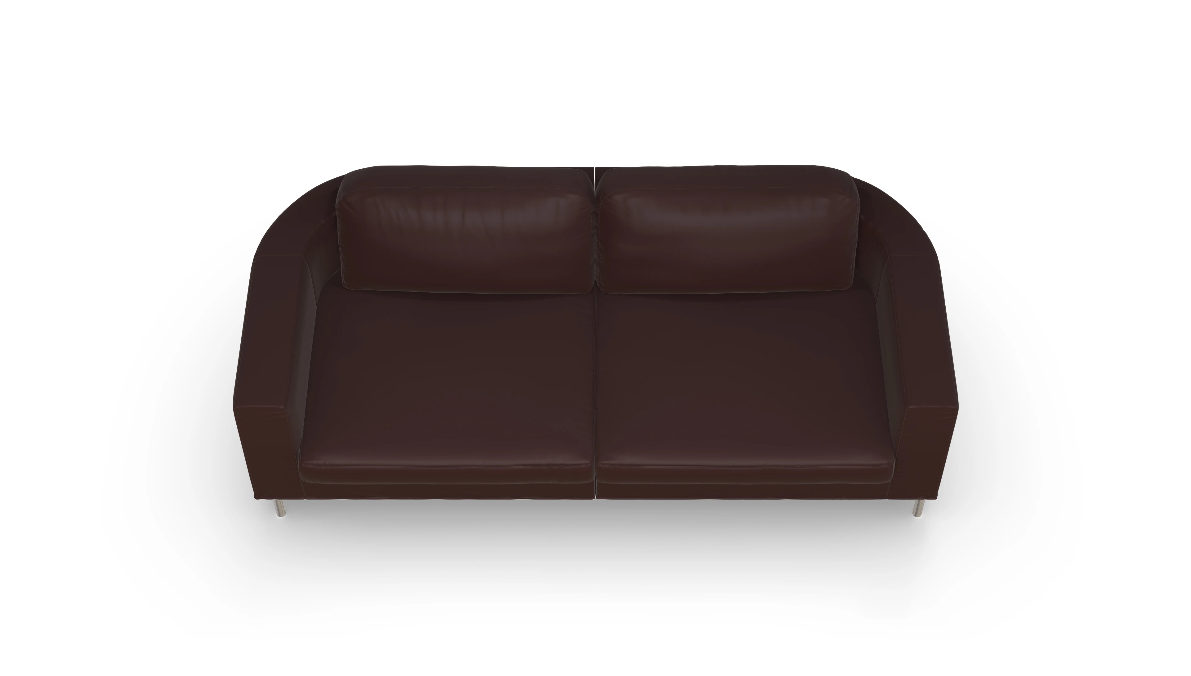 Designer-Ledersofa Girando Ansicht des Produktes Girando 3-Sitzer in Leder rot