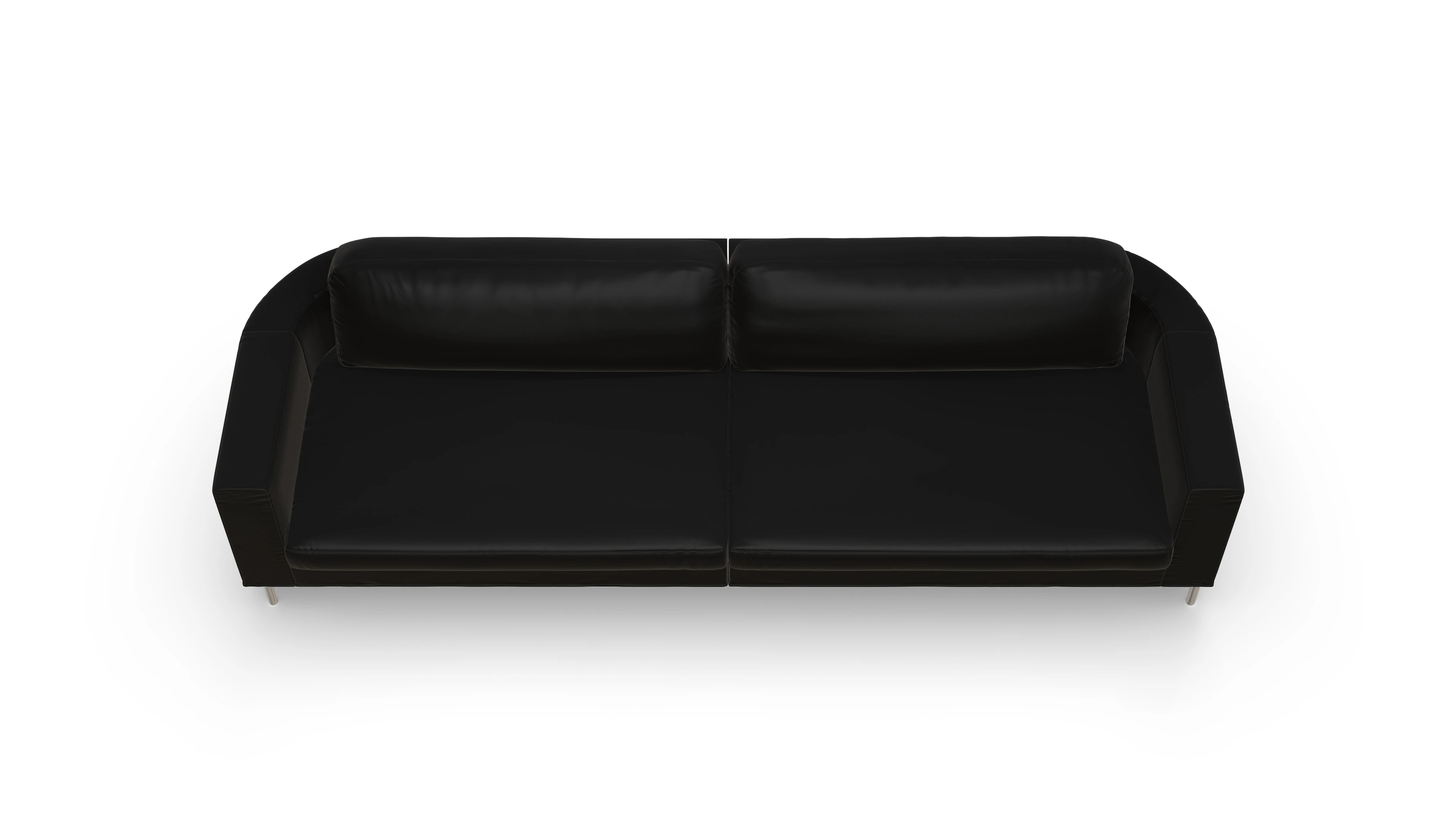 Designer-Ledersofa Girando Ansicht des Produktes Girando 4-Sitzer in Leder schwarz