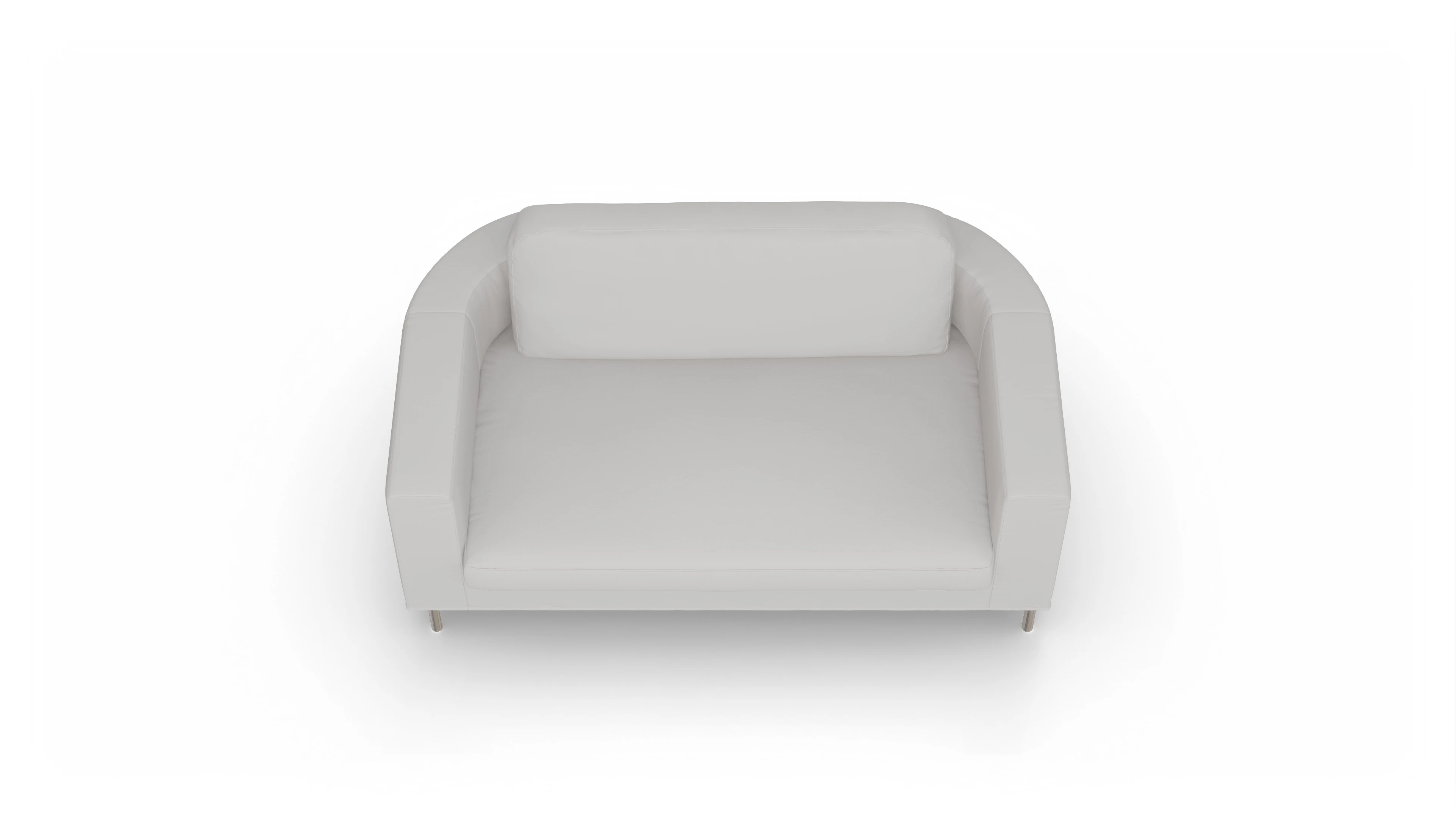 Ansicht des Produktes Girando 2-Sitzer in Leder weiß