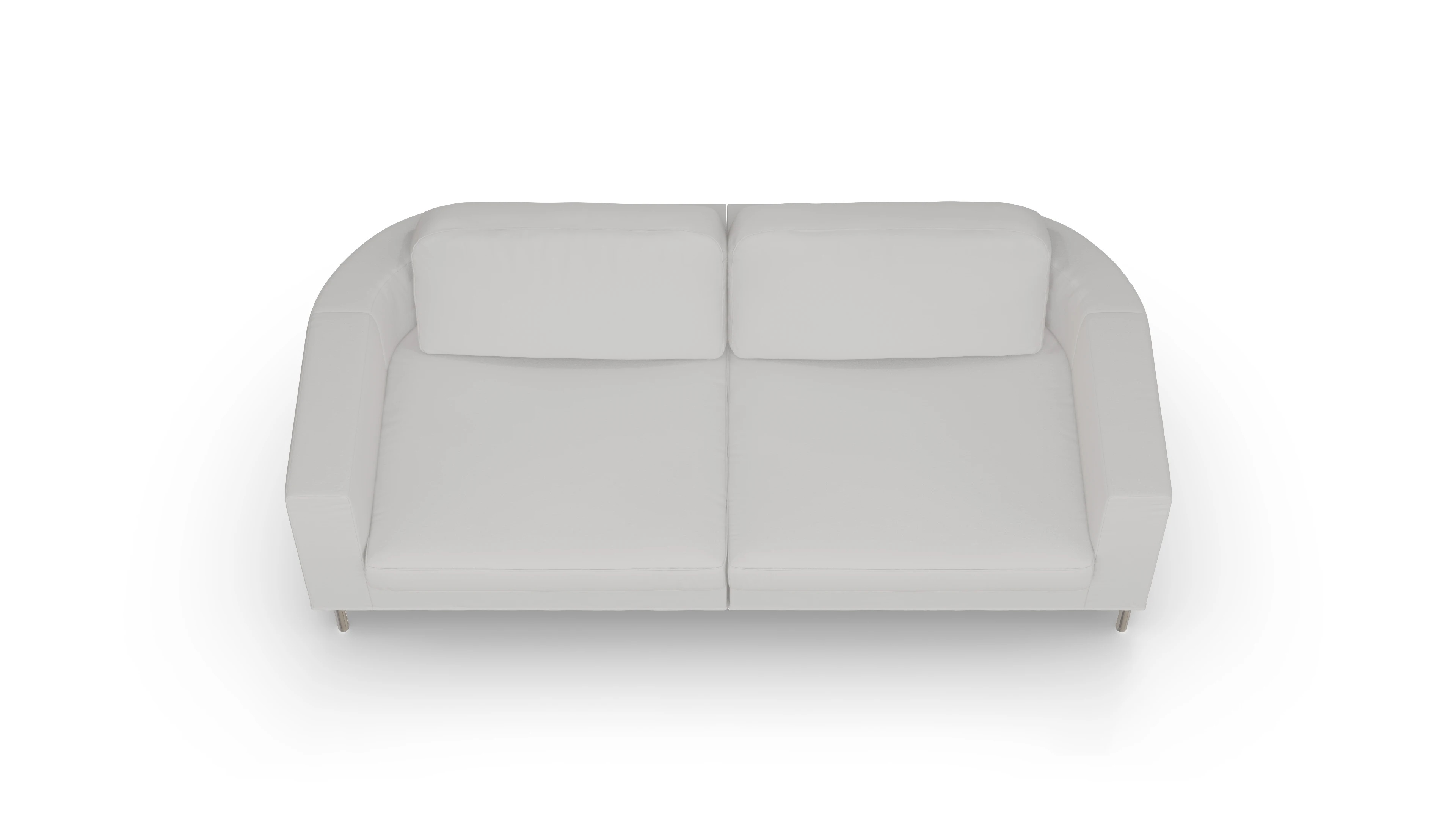 Ansicht des Produktes Girando 3-Sitzer in Leder weiß