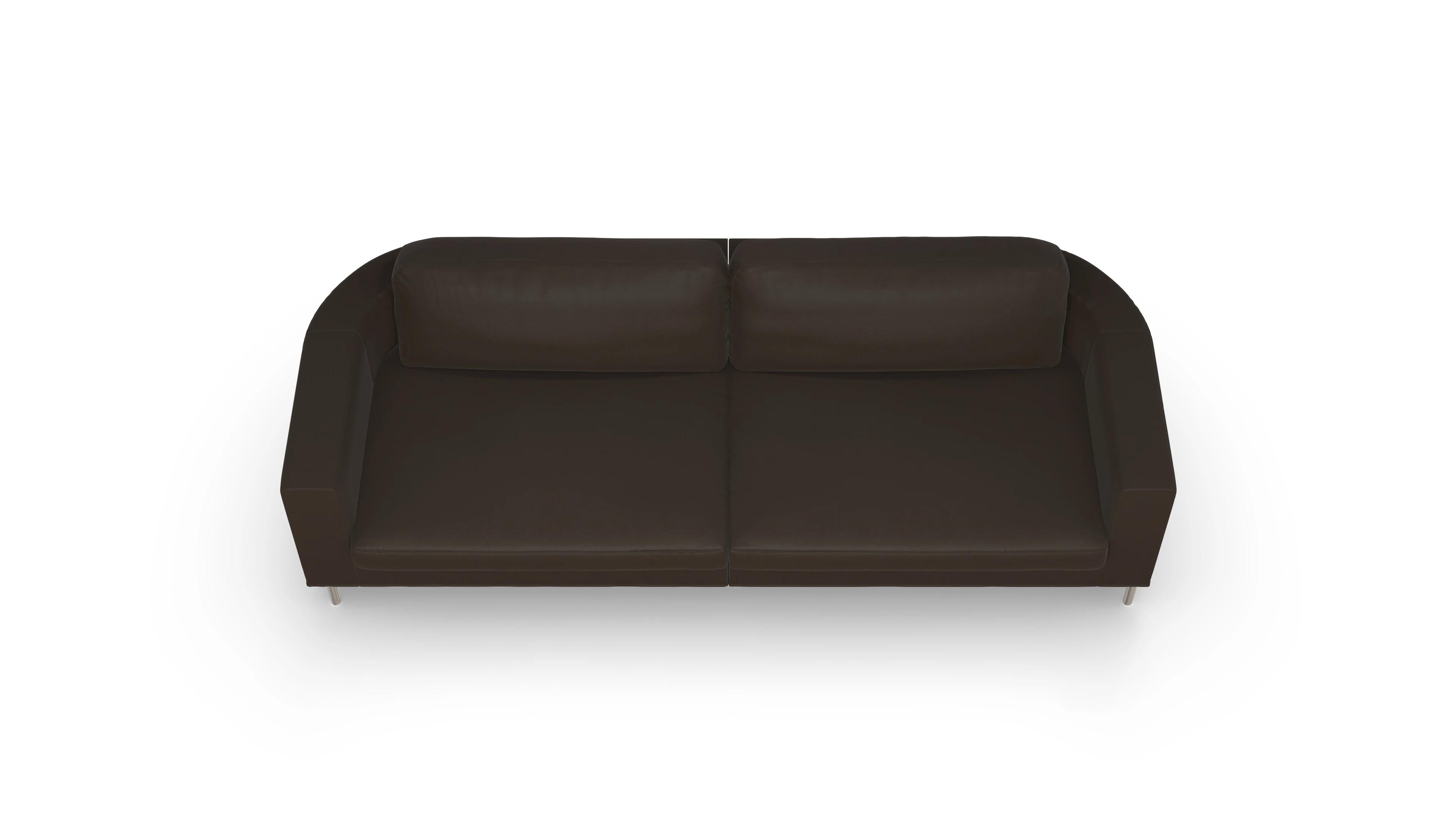 Designer-Ledersofa Girando Ansicht des Produktes Girando 3,5-Sitzer in Leder braun