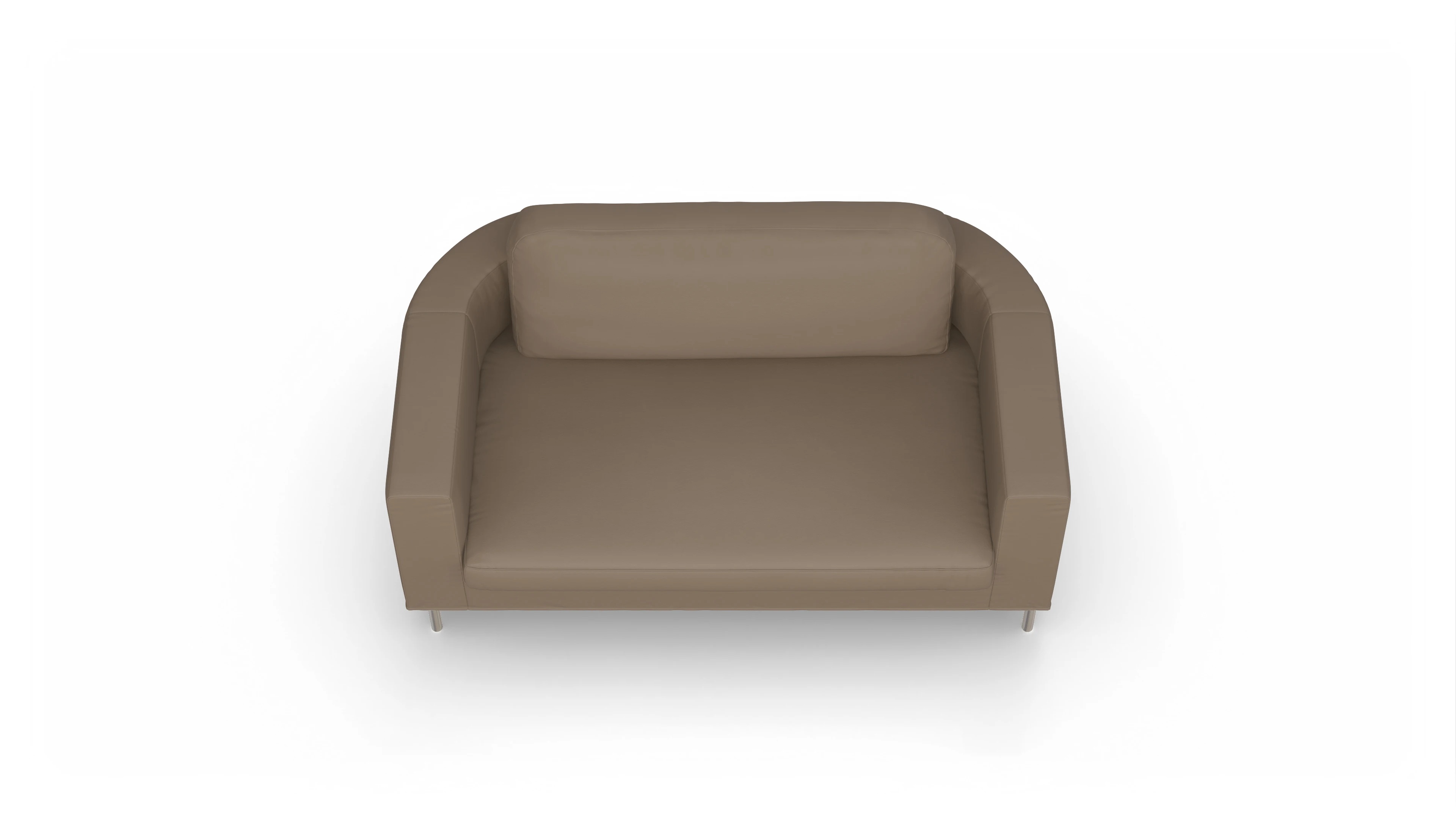 Designer-Ledersofa Girando Ansicht des Produktes Girando 2-Sitzer in Leder beige