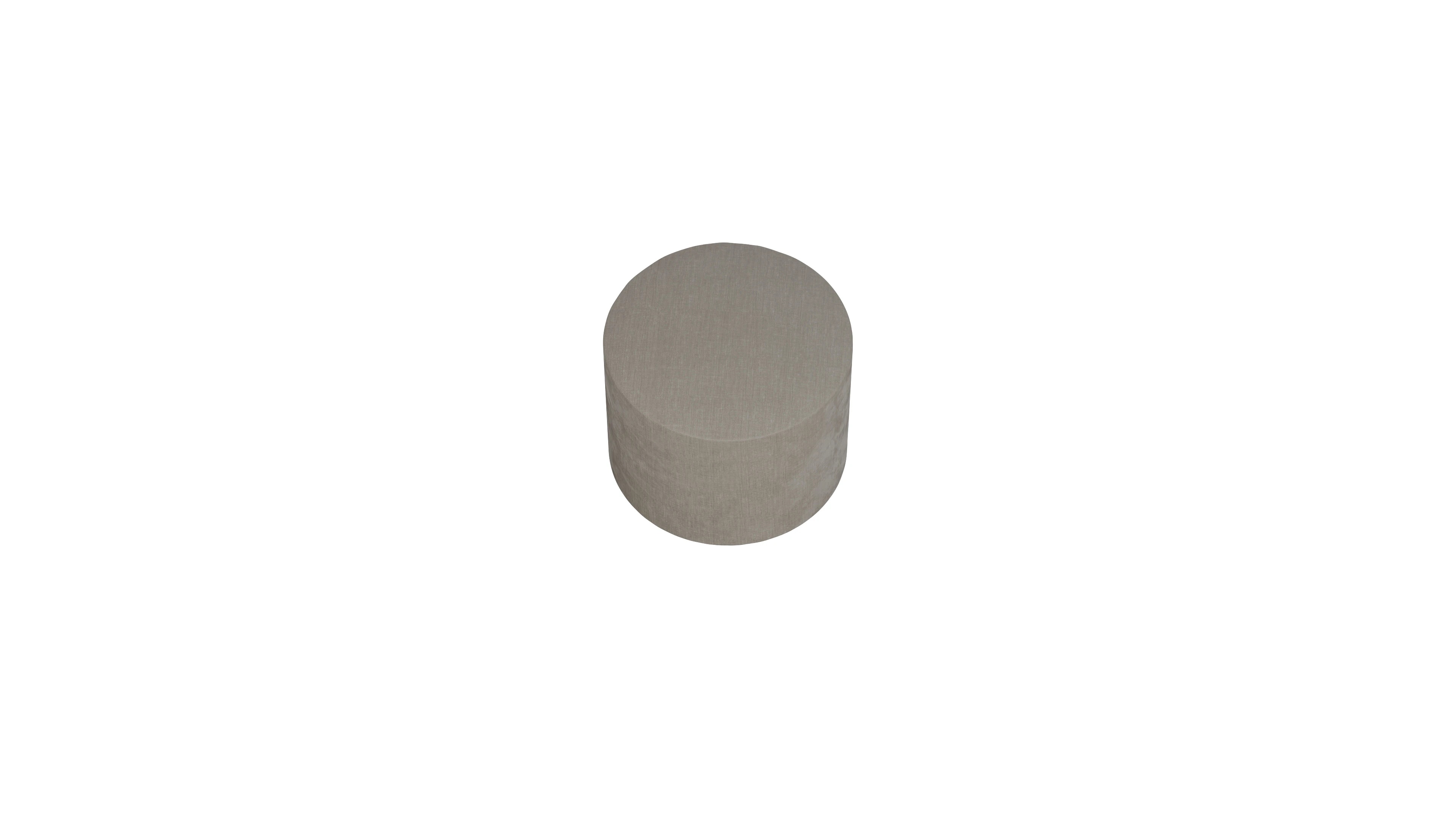 Designer-Stoffhocker Girando Ansicht des Produktes Girando Hocker in Stoff grau
