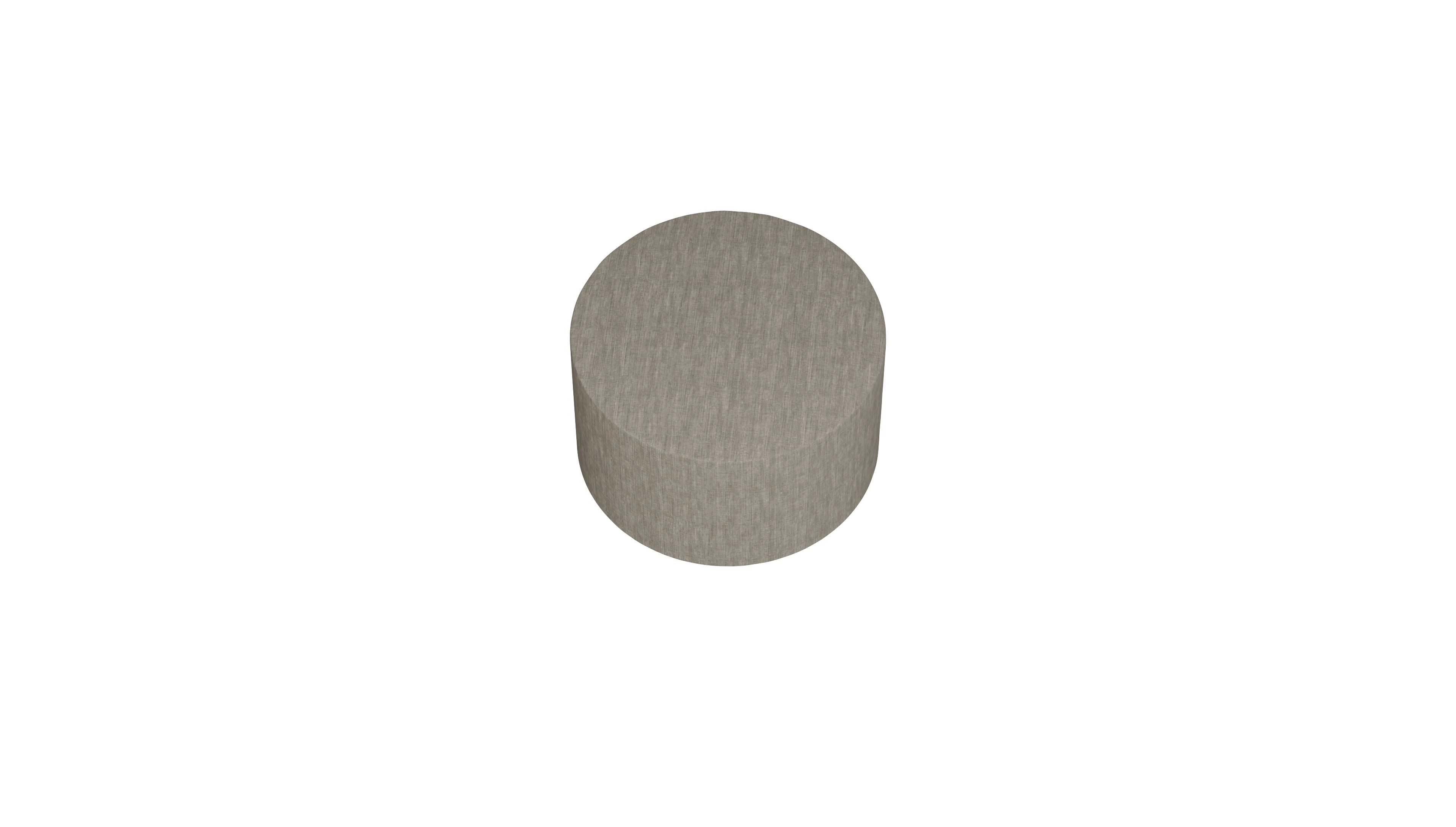Designer-Stoffhocker Girando Ansicht des Produktes Girando Hocker in Stoff beige