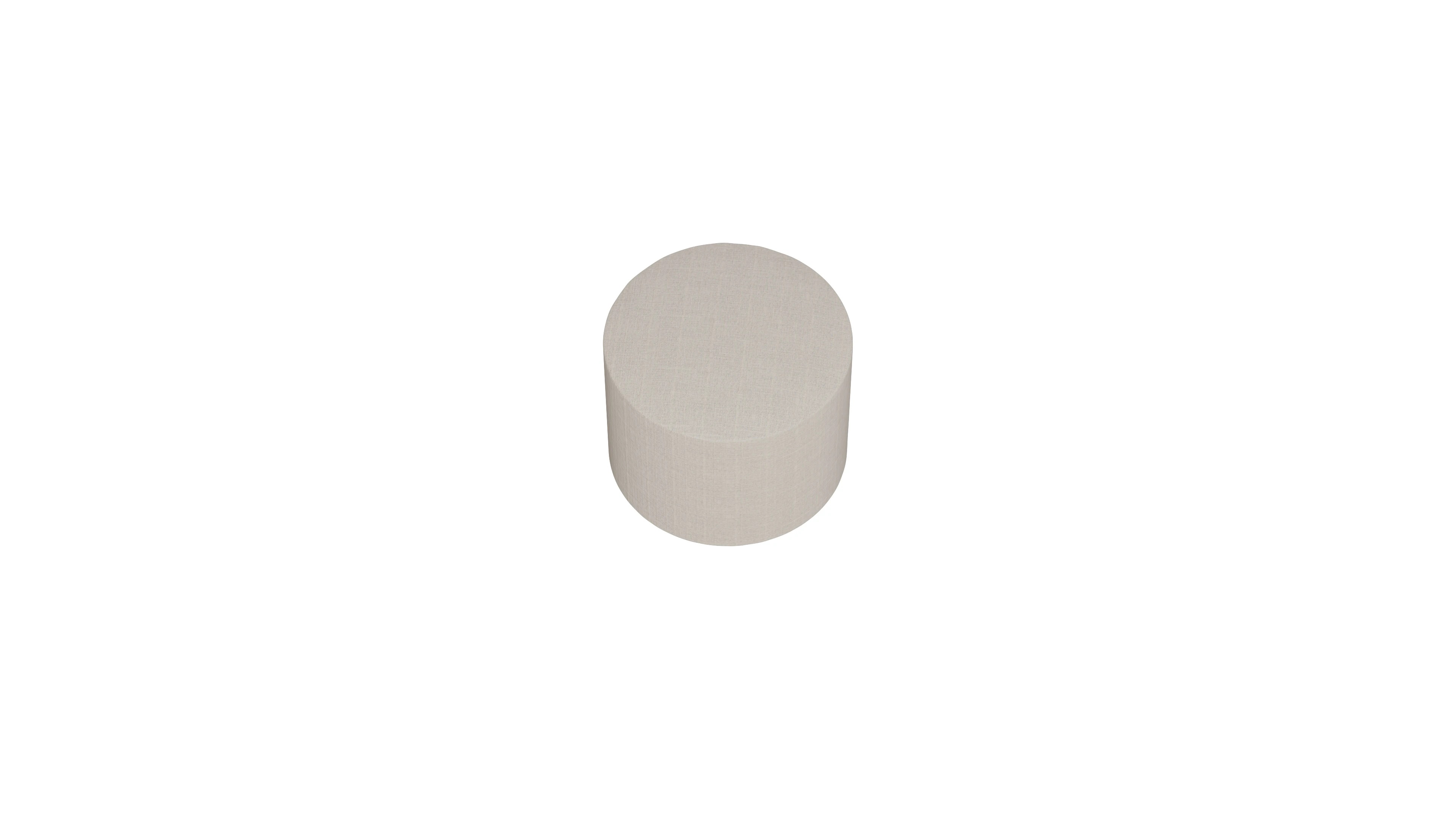 Designer-Stoffhocker Girando Ansicht des Produktes Girando Hocker in Stoff beige