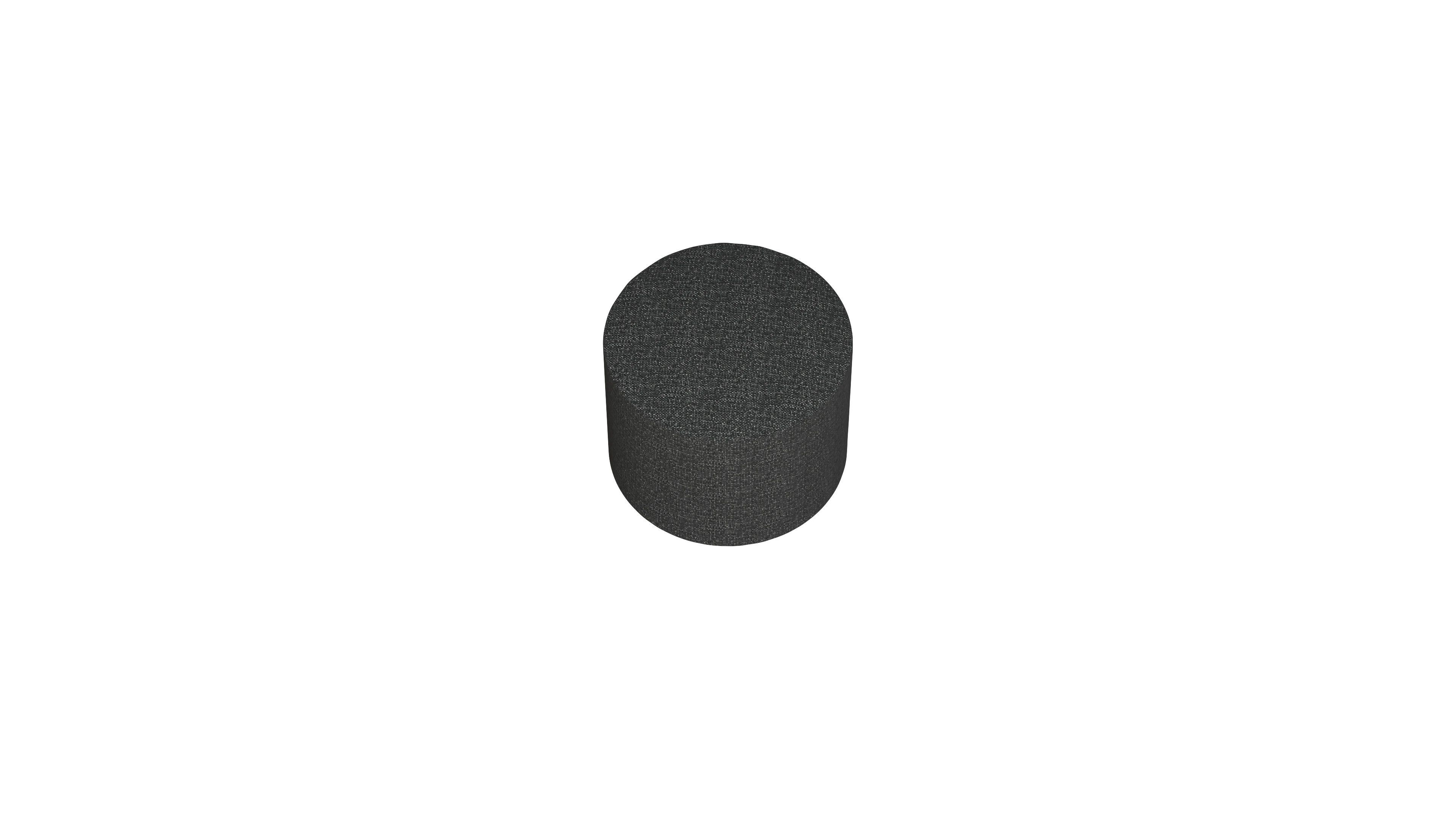 Designer-Stoffhocker Girando Ansicht des Produktes Girando Hocker in Stoff grau