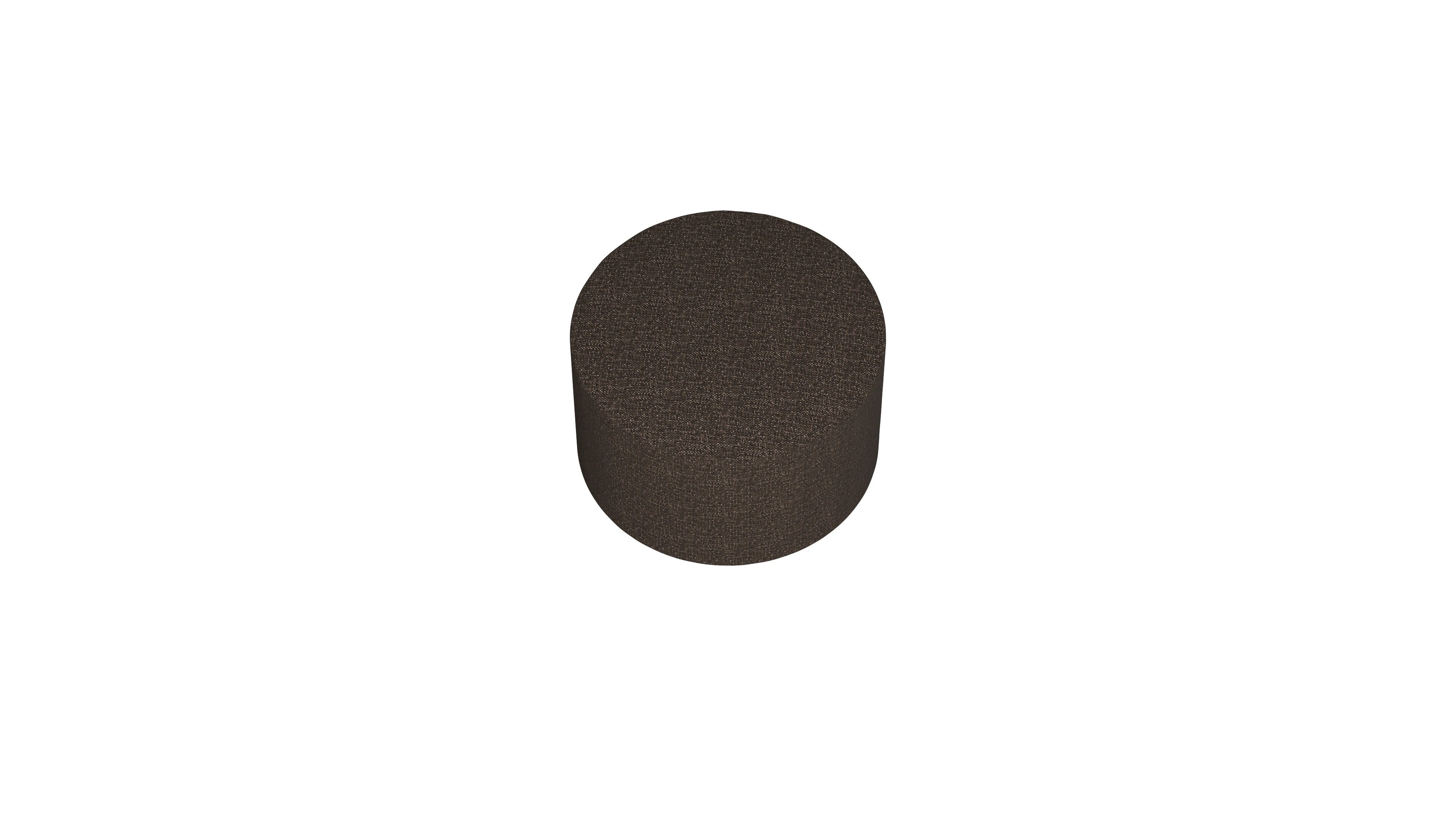 Designer-Stoffhocker Girando Ansicht des Produktes Girando Hocker in Stoff braun