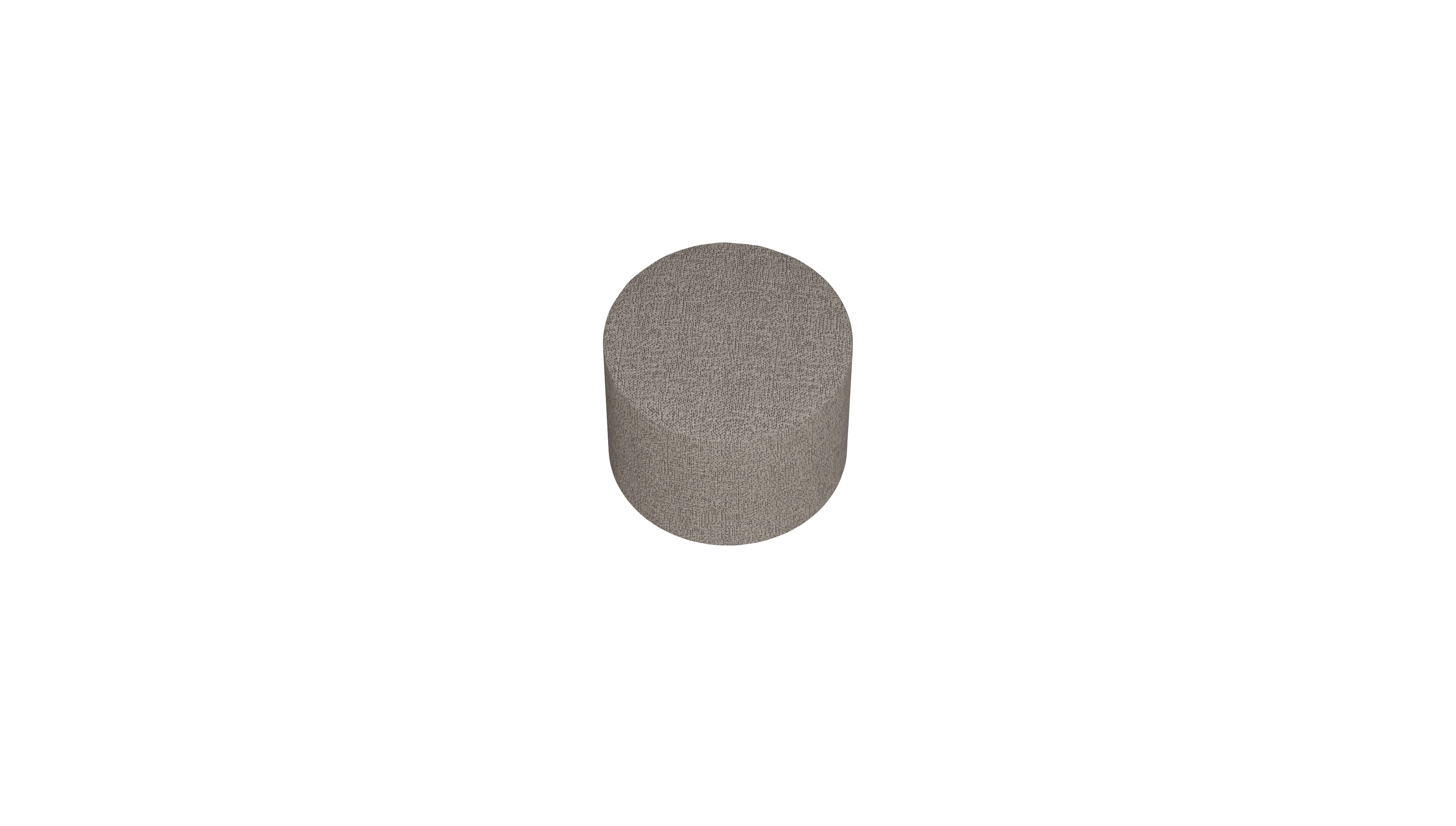 Designer-Stoffhocker Girando Ansicht des Produktes Girando Hocker in Stoff beige