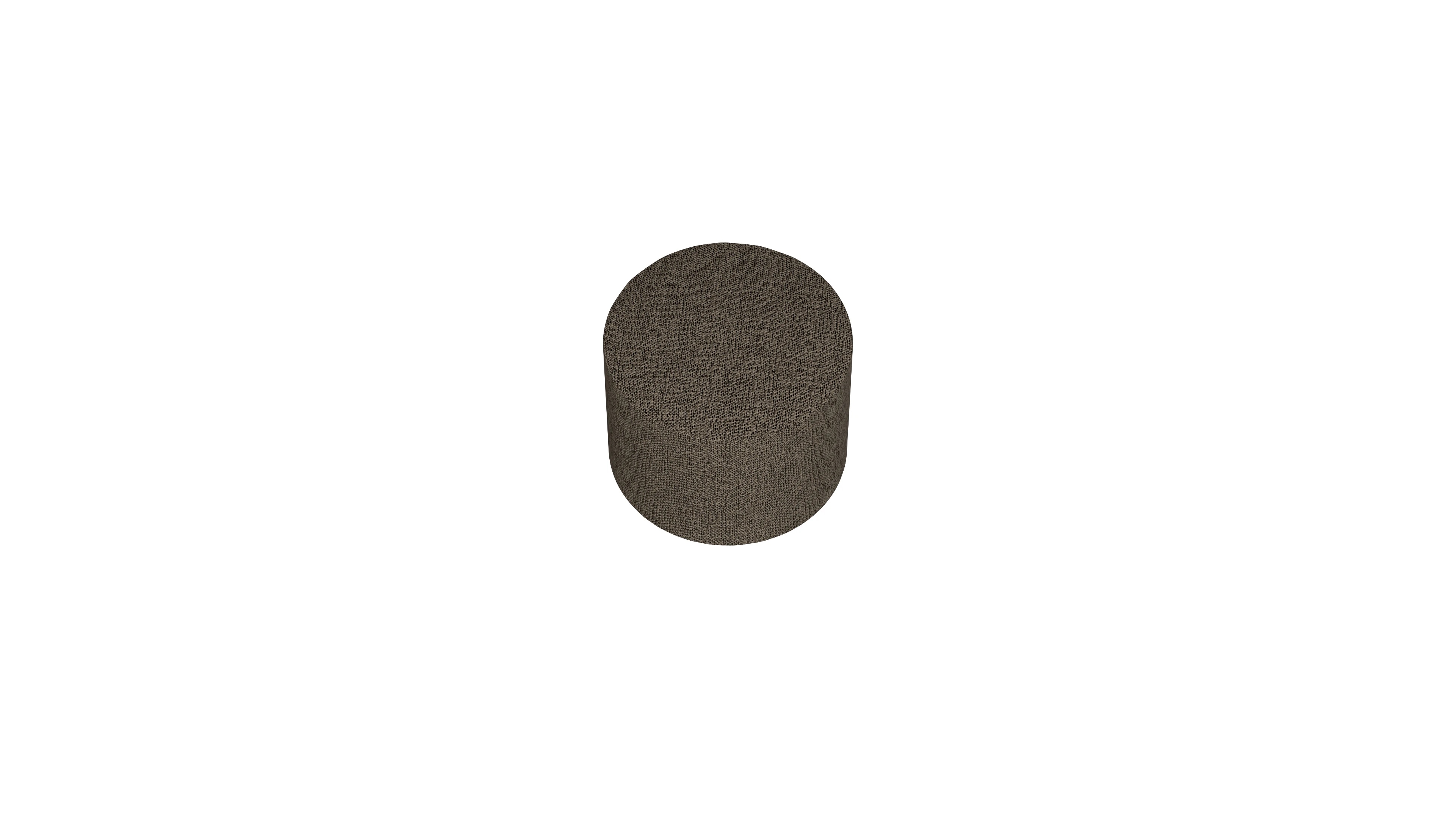 Designer-Stoffhocker Girando Ansicht des Produktes Girando Hocker in Stoff braun