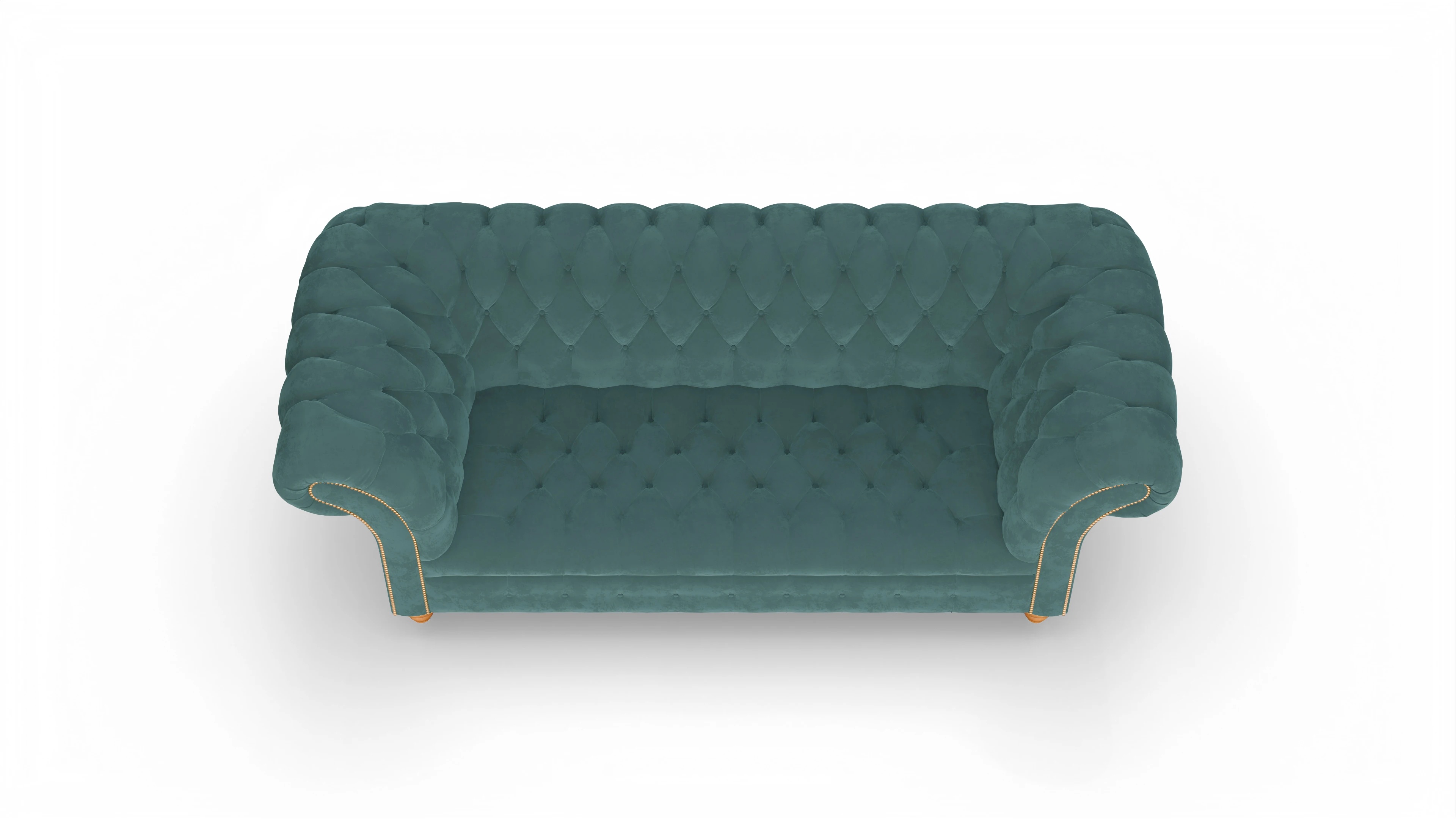 Ansicht des Produktes Mayfair 3-Sitzer in Samt blau