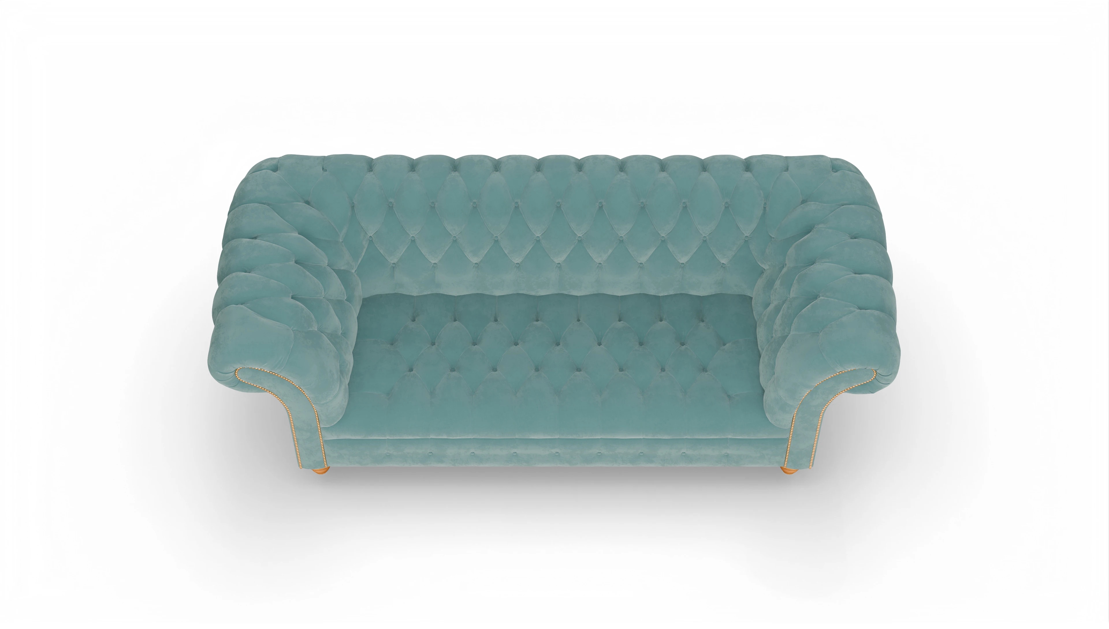 Ansicht des Produktes Mayfair 3-Sitzer in Samt blau
