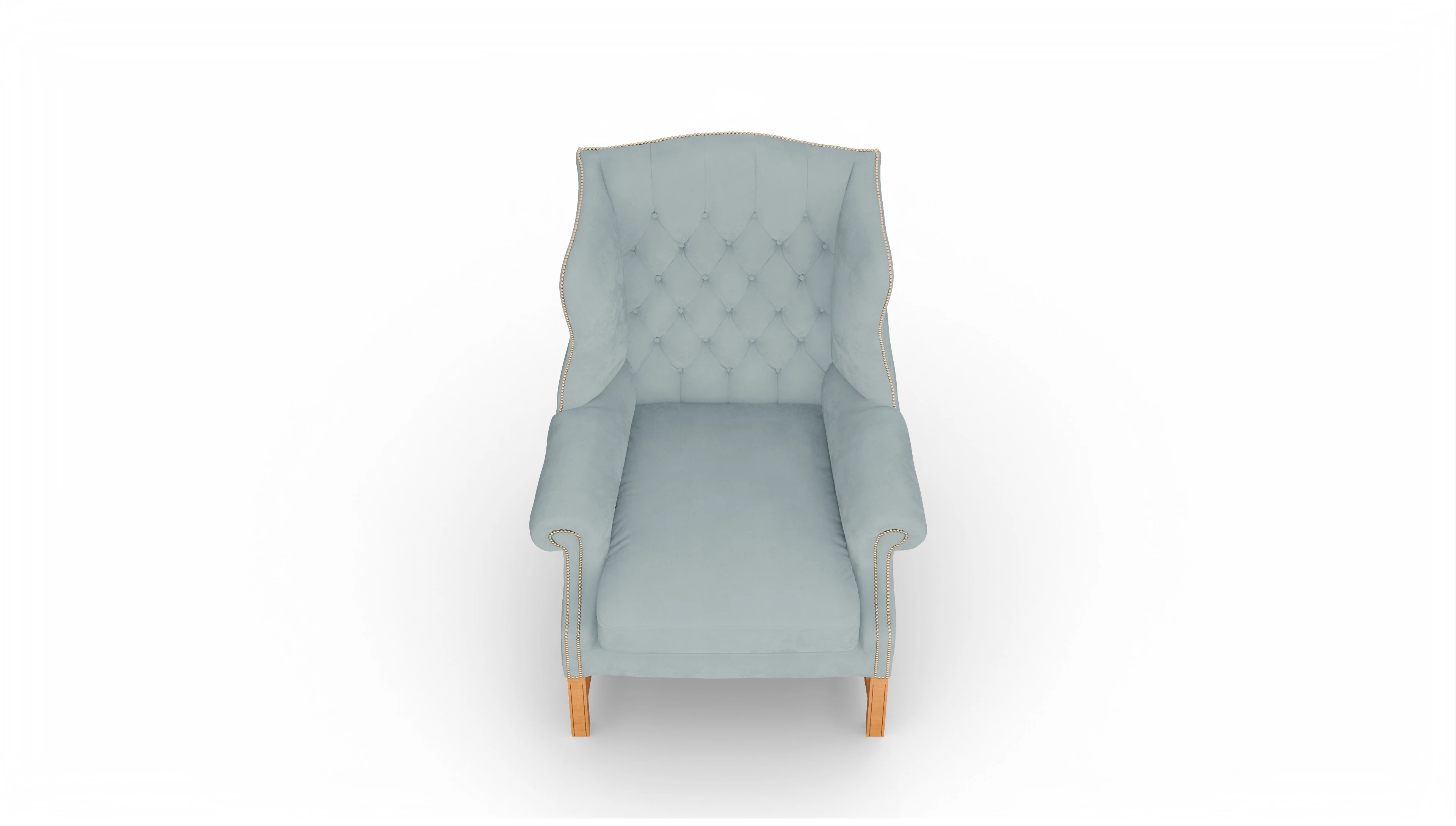 Ohrensessel Winston in Samt Ansicht des Produktes Winston Sessel in Samt blau