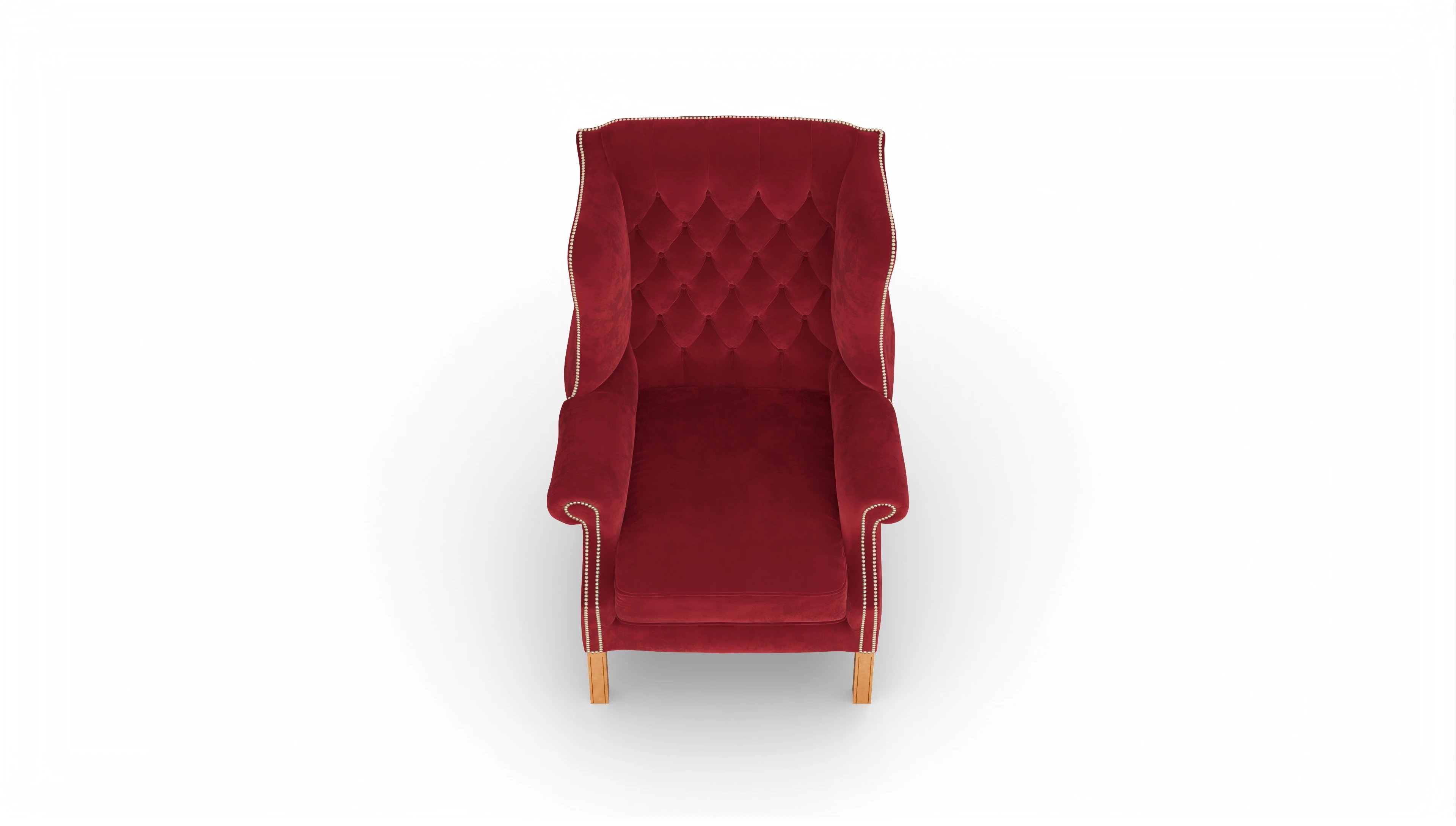 Ohrensessel Francisco in Samt Ansicht des Produktes Francisco Sessel in Samt rot