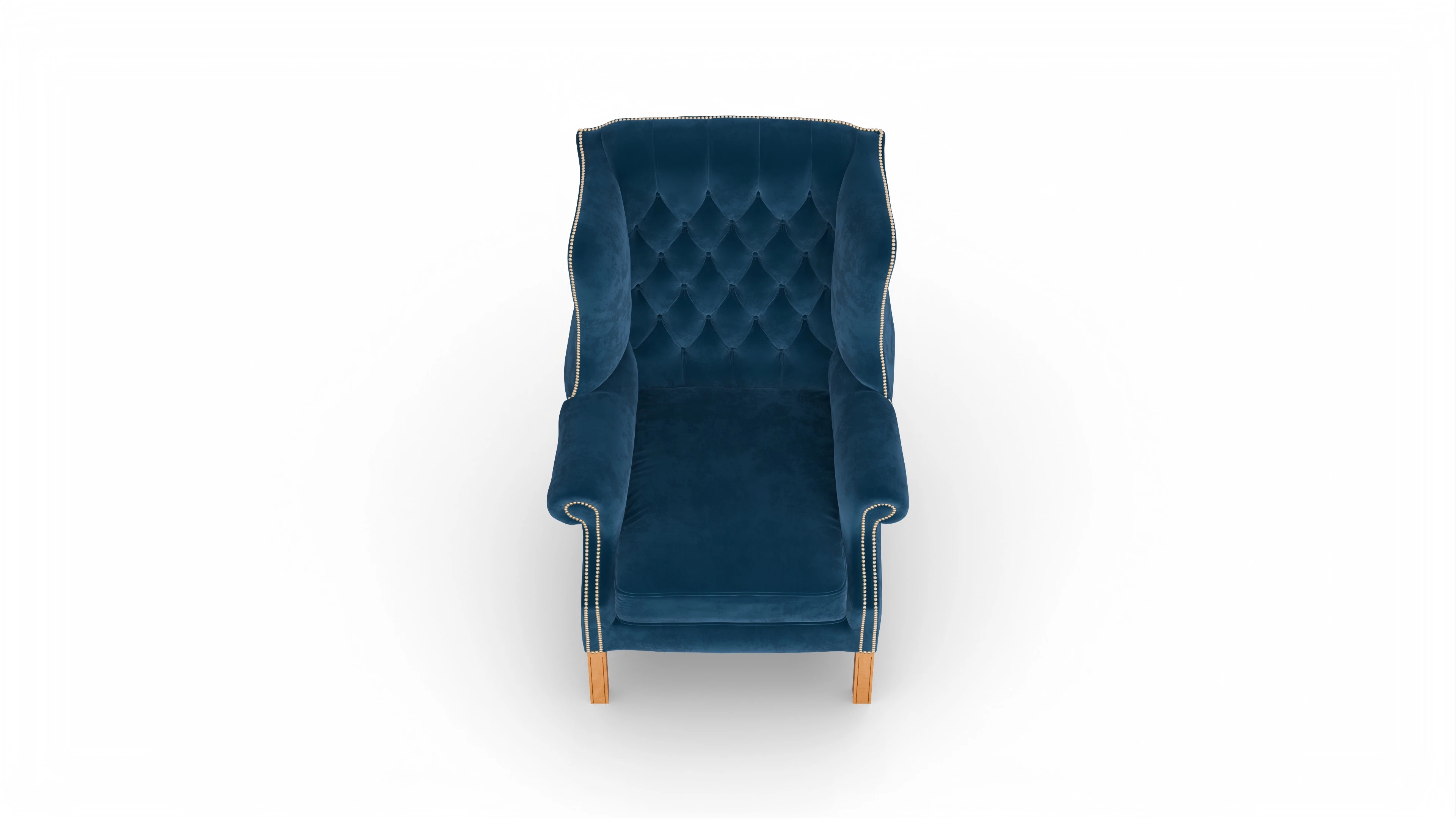 Ohrensessel Francisco in Samt Ansicht des Produktes Francisco Sessel in Samt blau