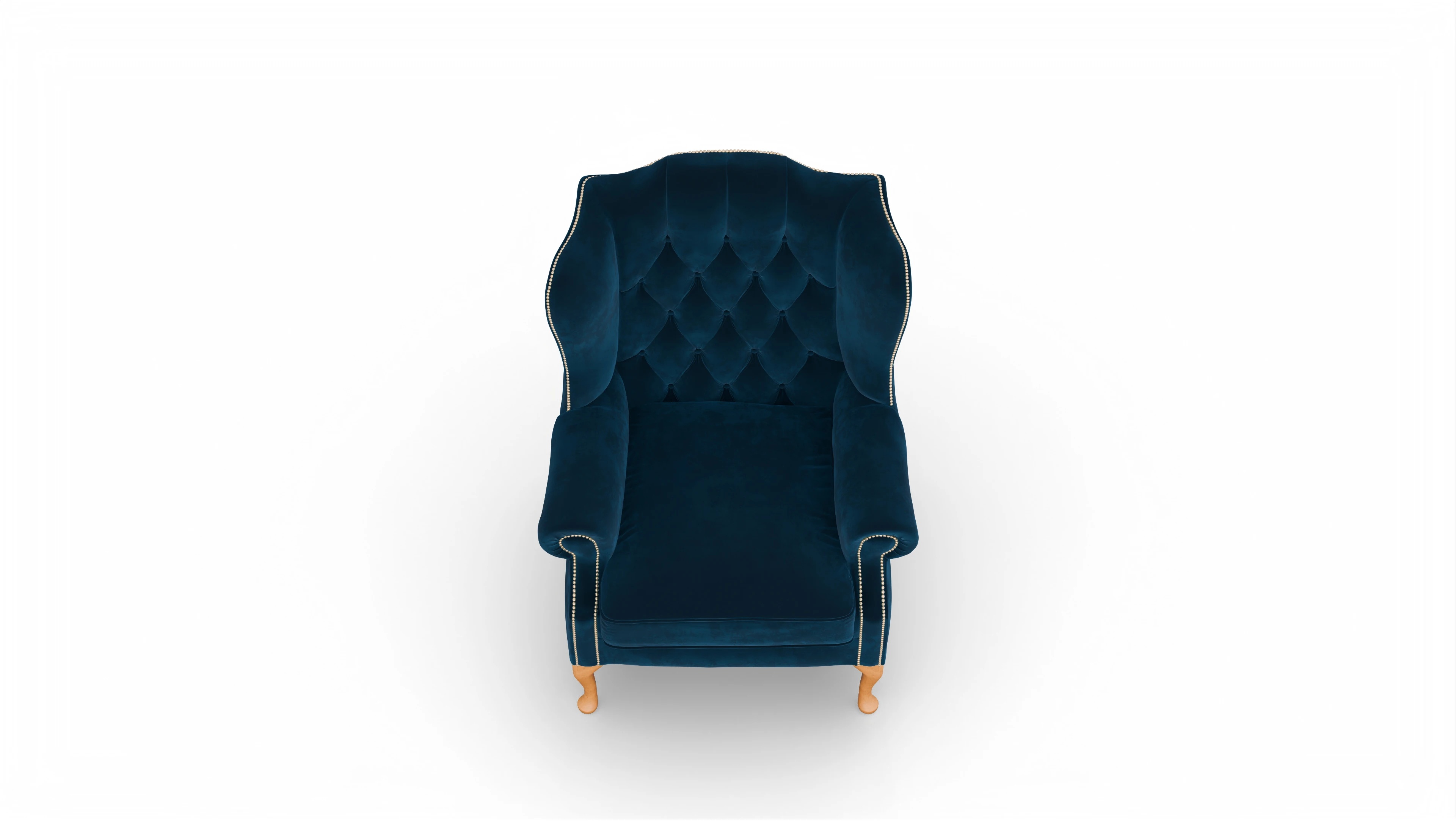 Ansicht des Produktes Brighton Sessel in Samt blau
