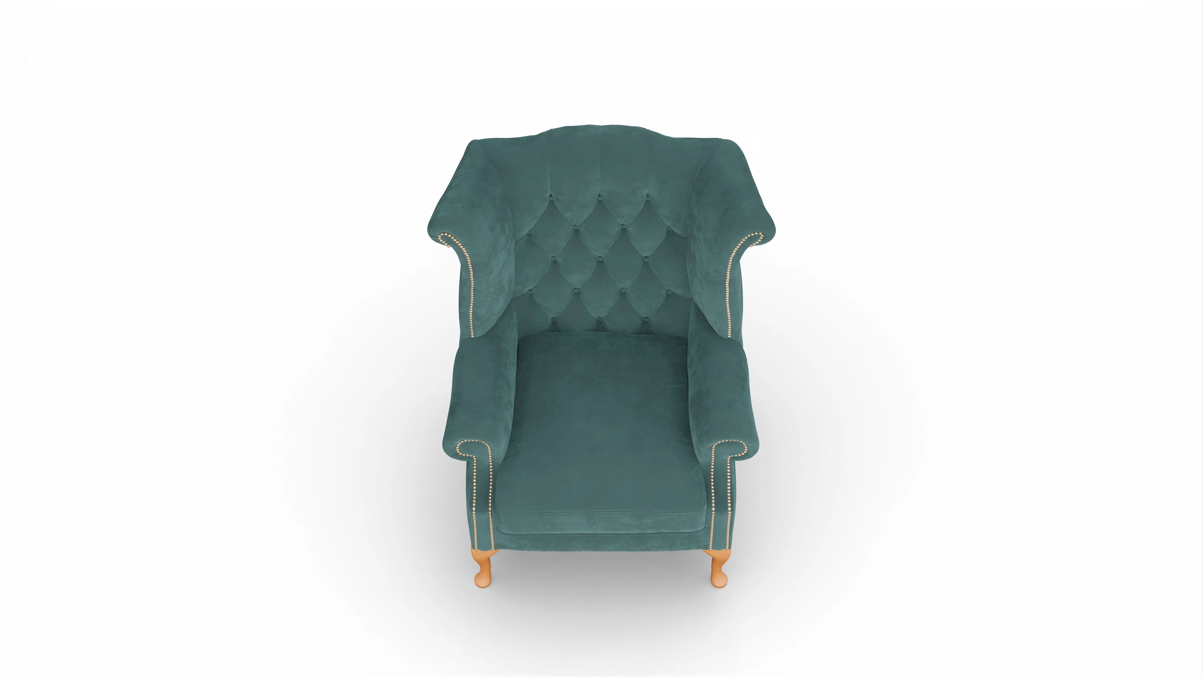 Ansicht des Produktes Crawford Sessel in Samt blau
