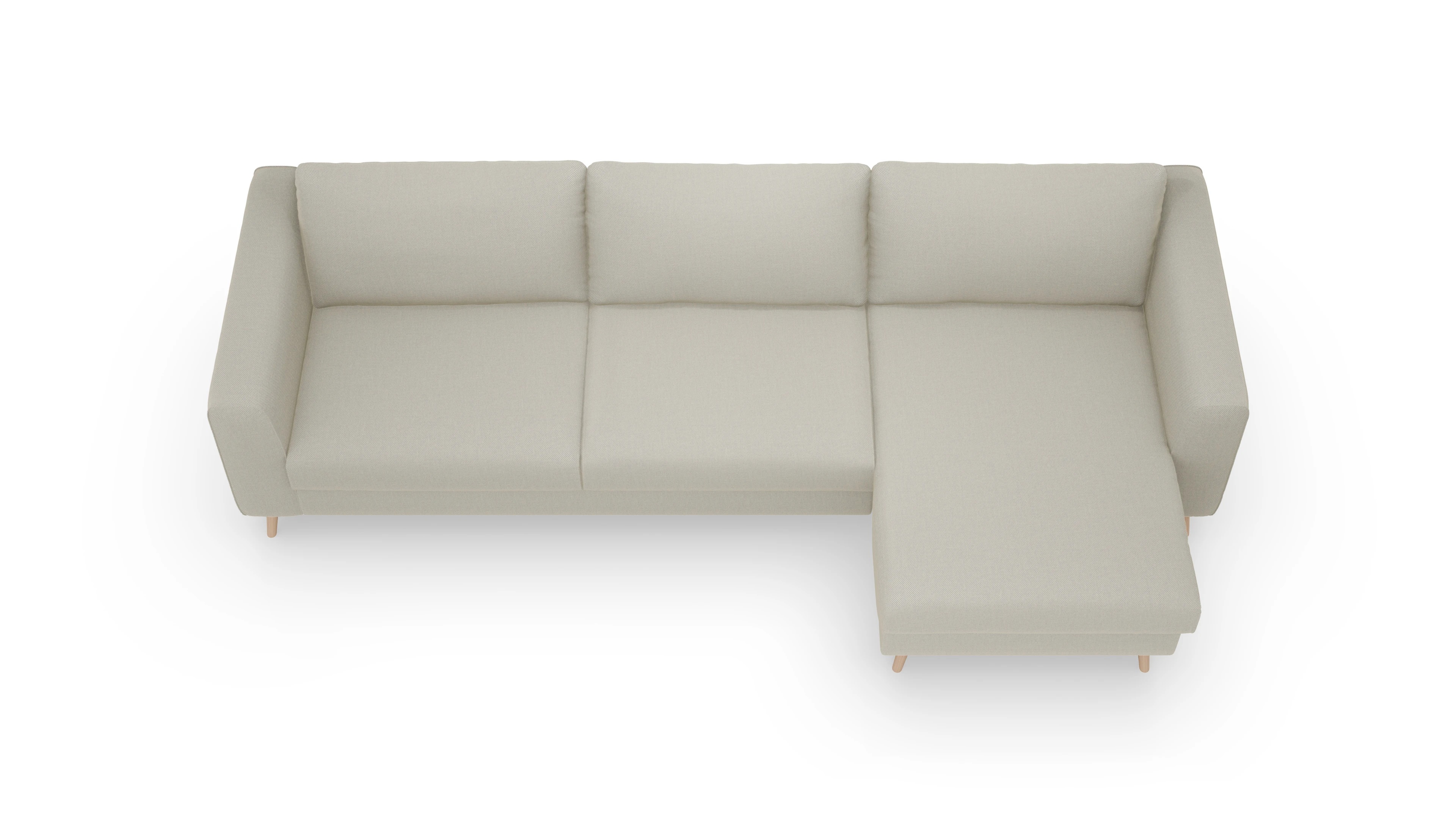 Ansicht des Produktes Torpa Sofa mit Rec rechts in Stoff weiß