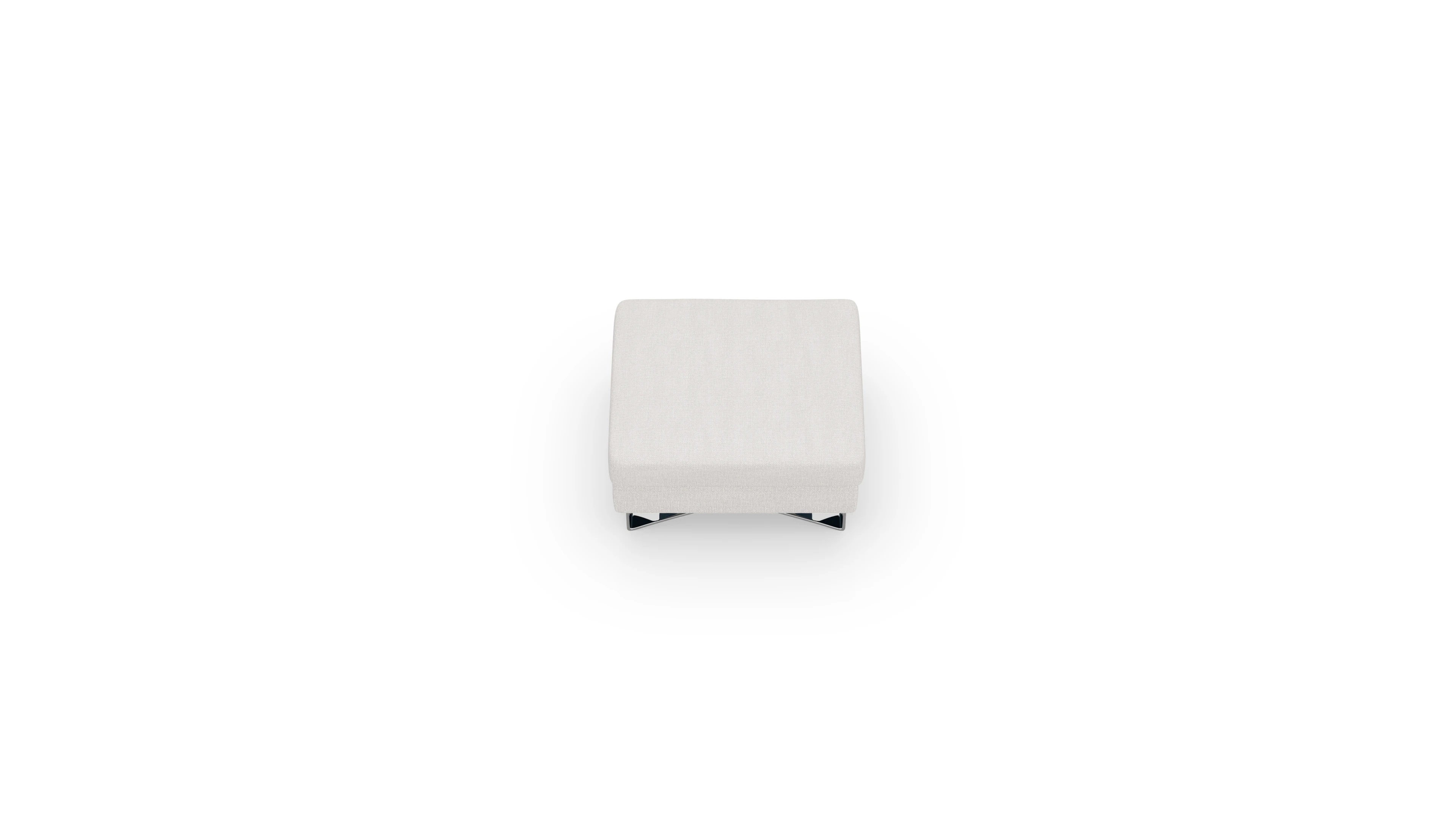 Designer-Hocker Vertice in Stoff Ansicht des Produktes Vertice Hocker in Stoff weiß