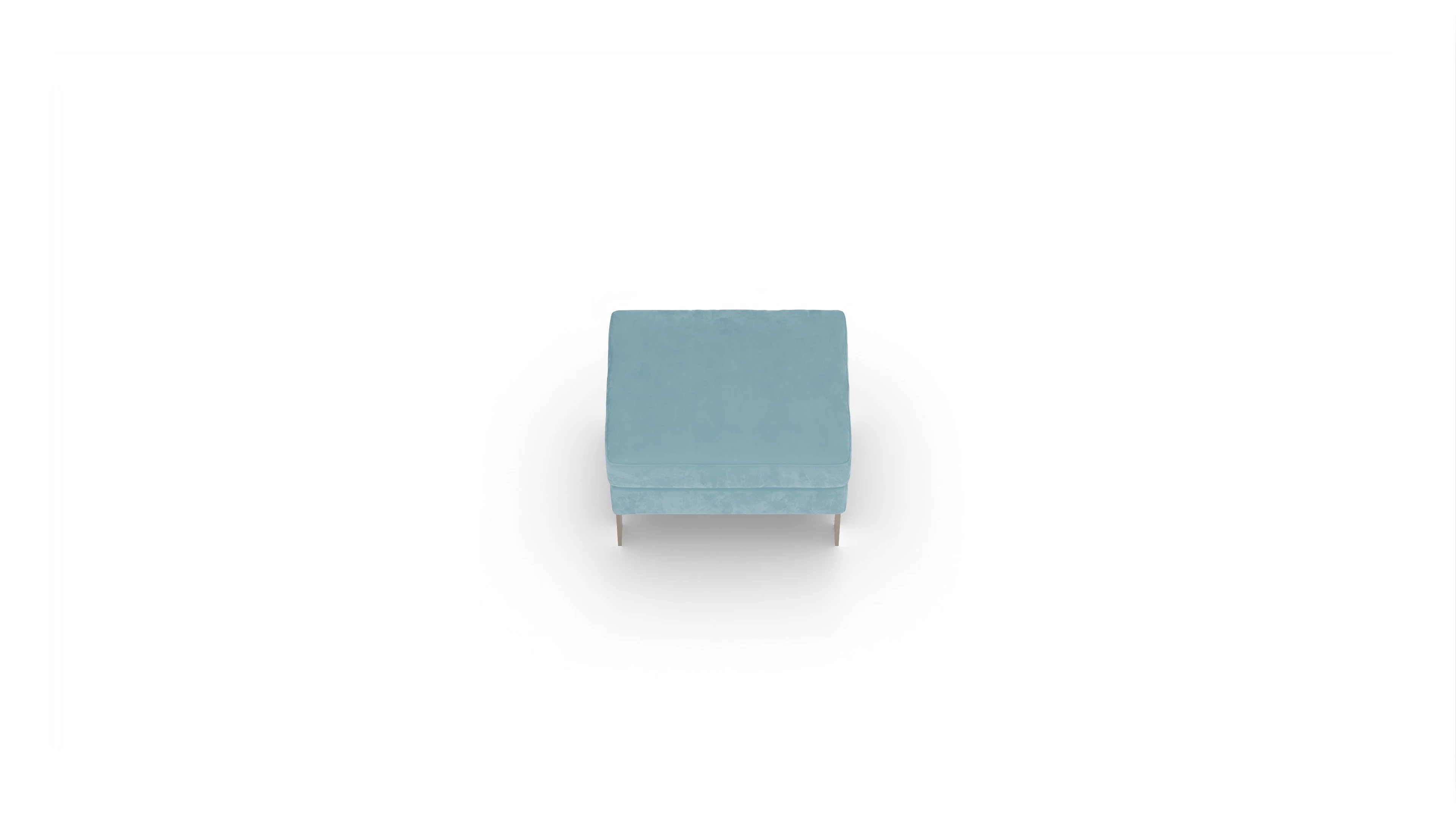 Ansicht des Produktes Catoira Hocker in Samt blau