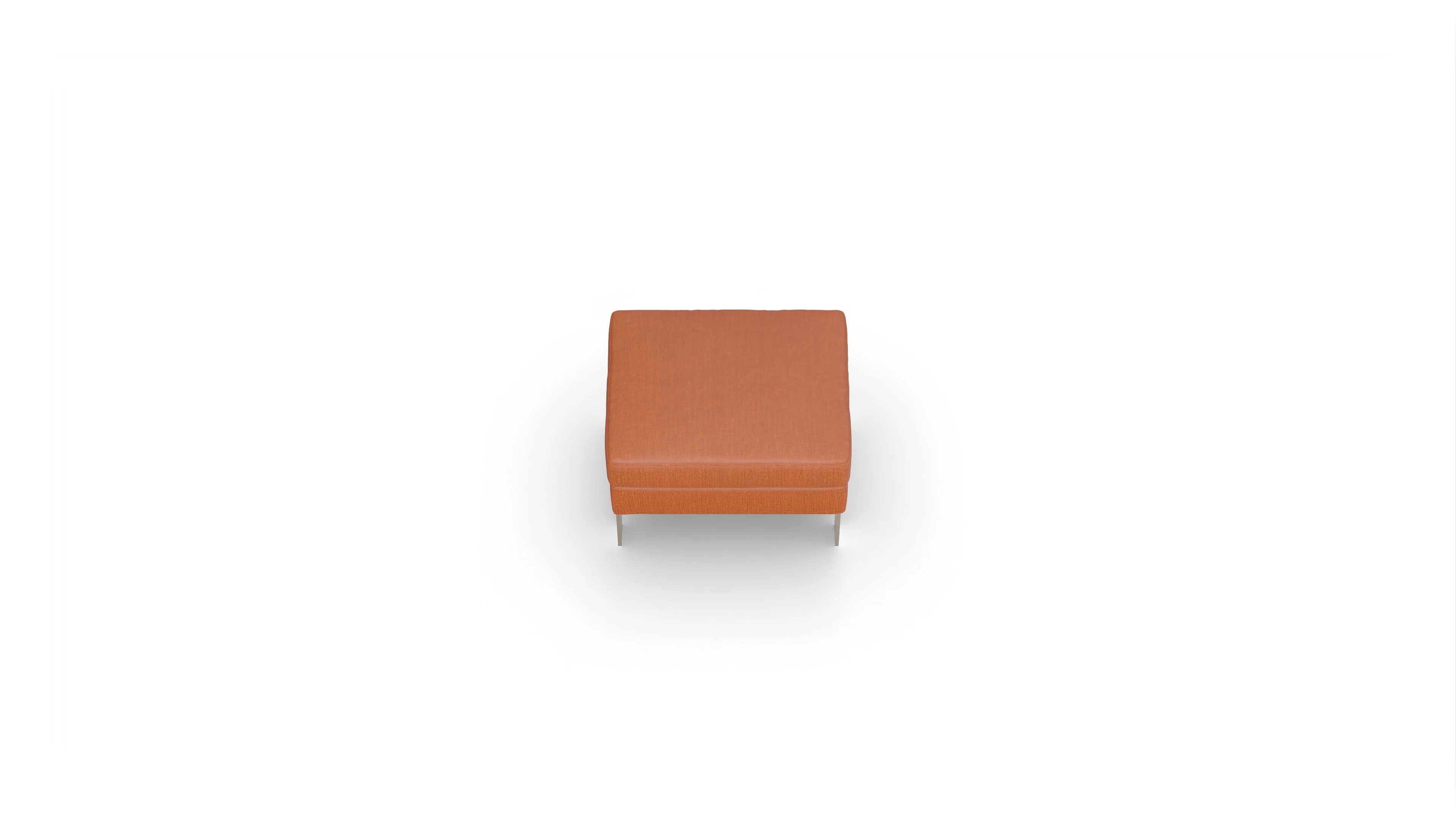 Ansicht des Produktes Catoira Hocker in Stoff orange