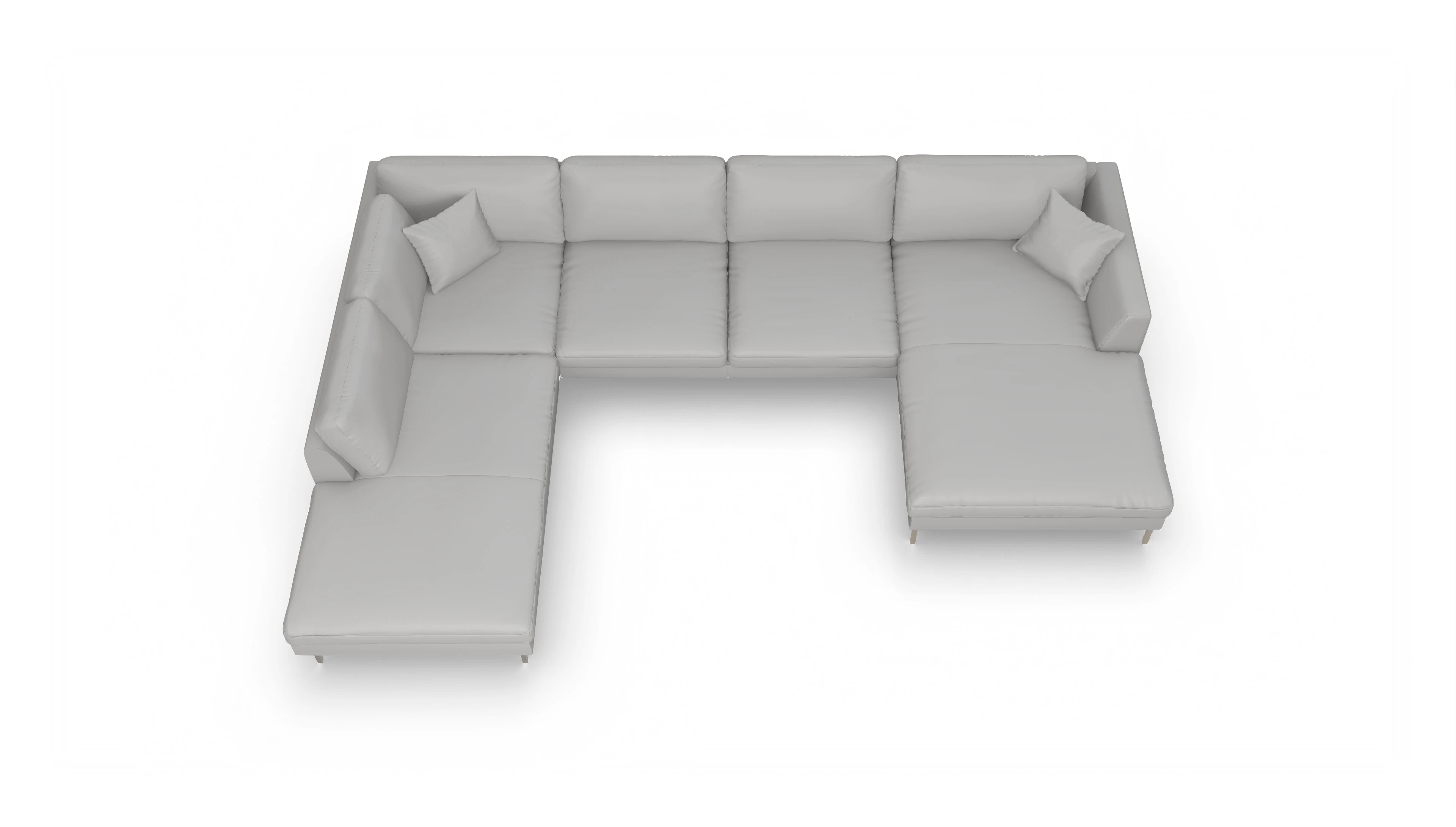 Ansicht des Produktes Larsen Ecksofa Links in Leder weiß