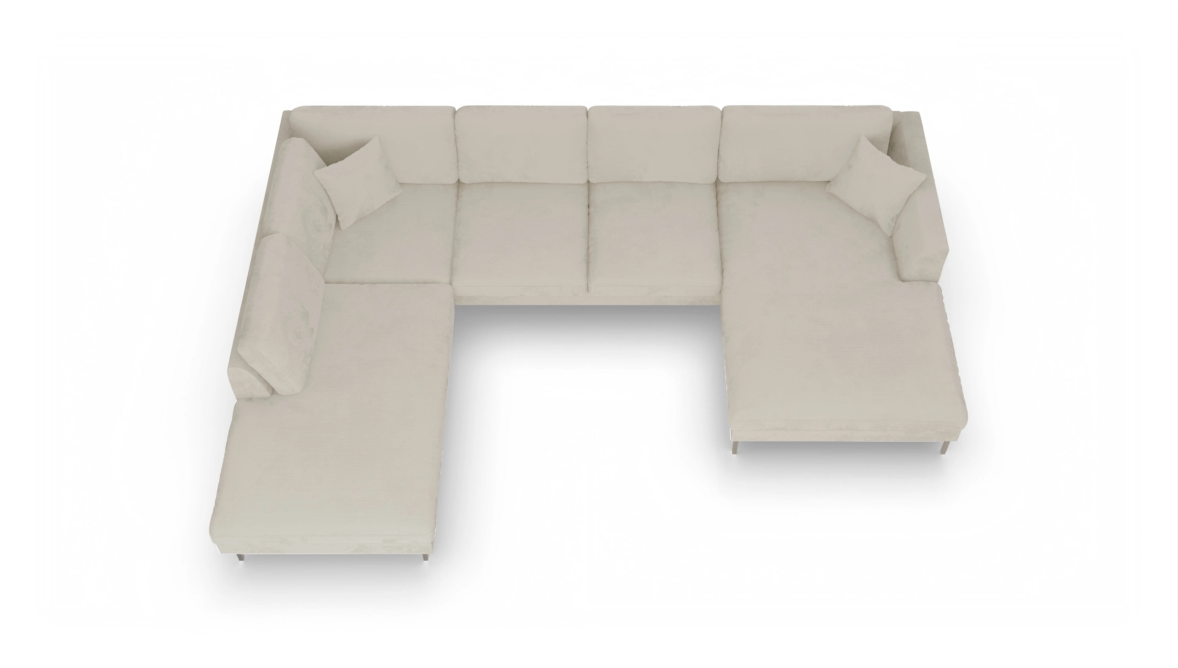Ansicht des Produktes Larsen Ecksofa Links in Cord weiß