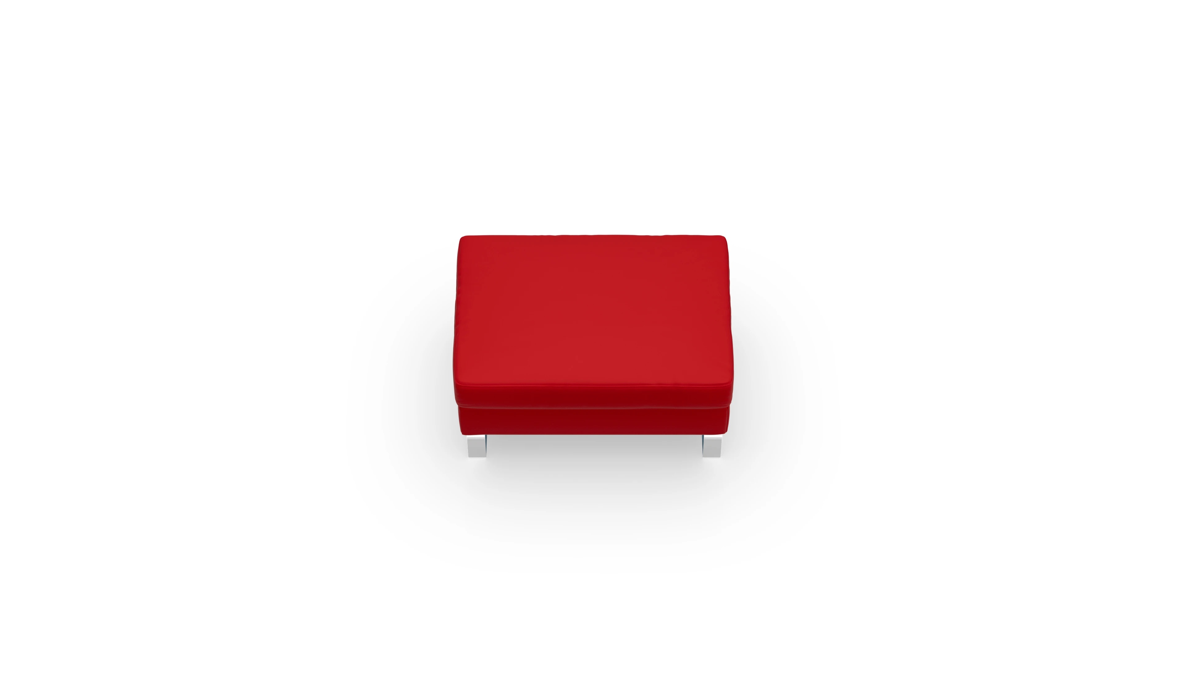 Ansicht des Produktes Cespon Hocker in Leder rot